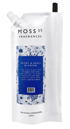 Moss St Peony & Apple Blossom Diffuser Refill Pouch 350ml