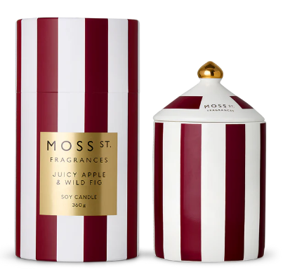 Moss St Juicy Apple & Wild Fig Ceramic Large Candle 360g