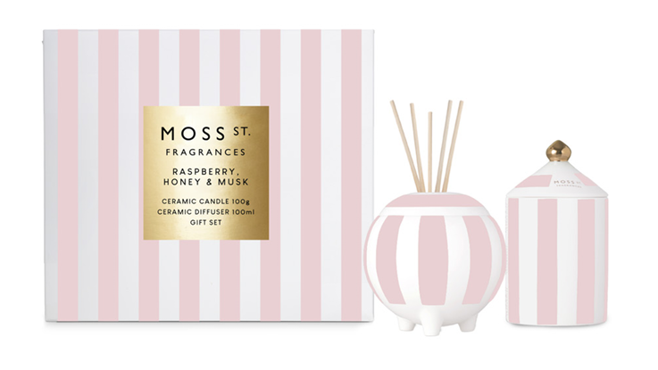 Moss St Raspberry, Honey & Musk Mini Candle & Diffuser Gift Set