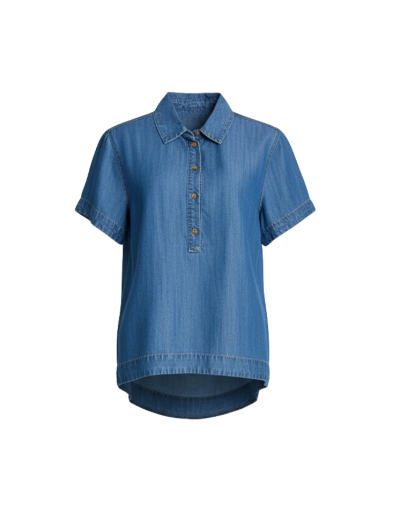 Threadz Dune Denim Top - Dark Denim