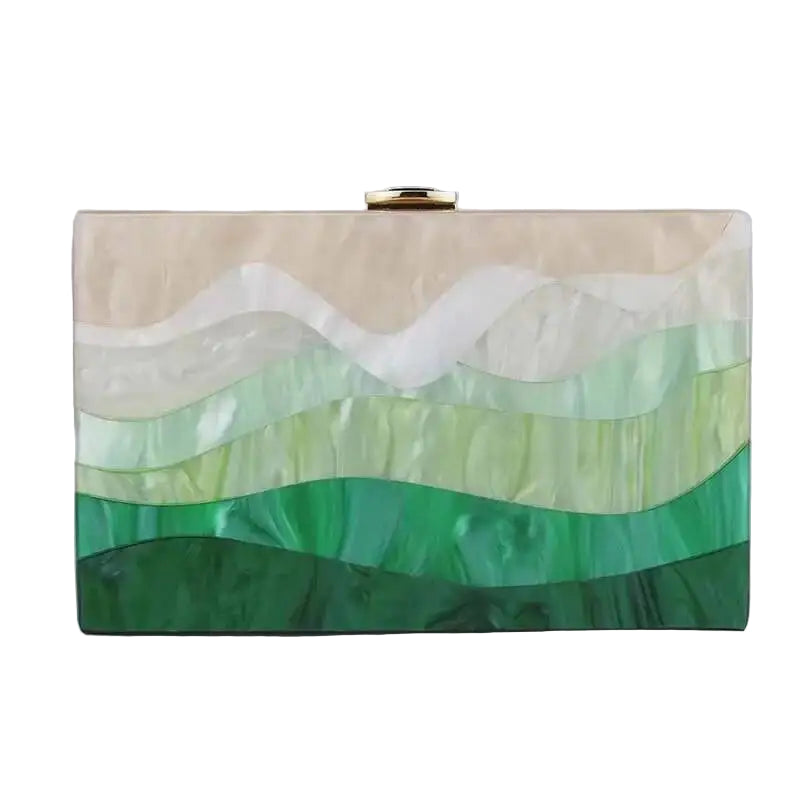 Greenwave Marbled Acrylic Clutch