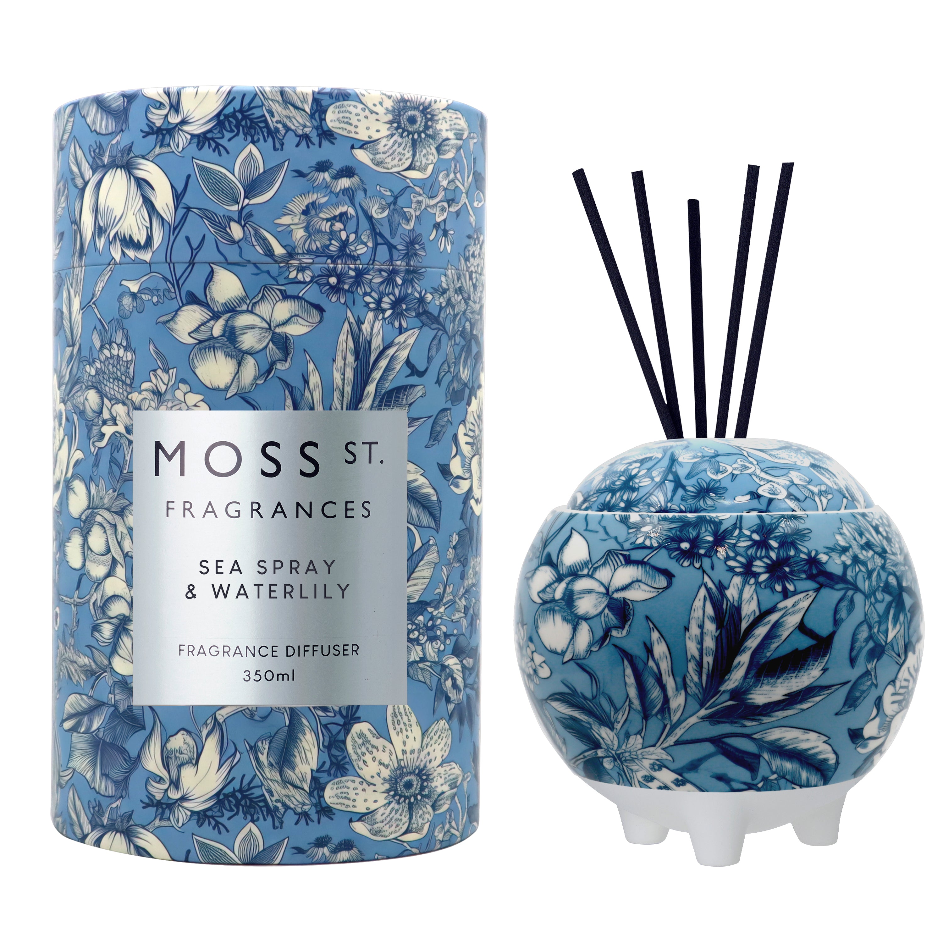 Moss St Sea Spray & Waterlily Ceramic Large Diffuser 350ml