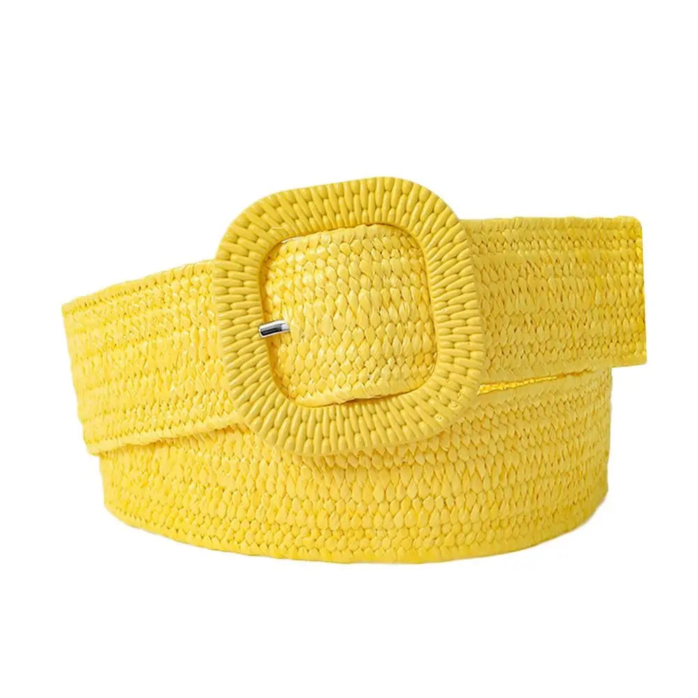 Solana Square Buckle Woven Belt