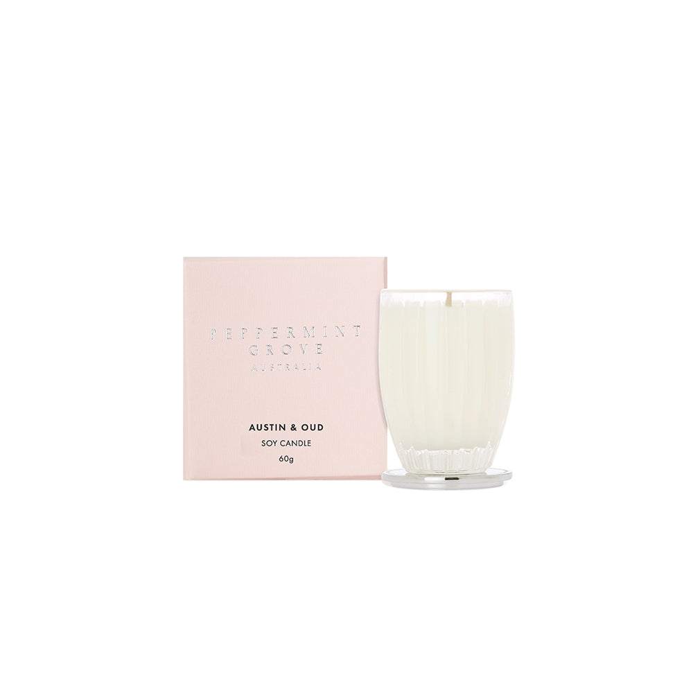 Peppermint Grove Austin & Oud Soy Candle 60g