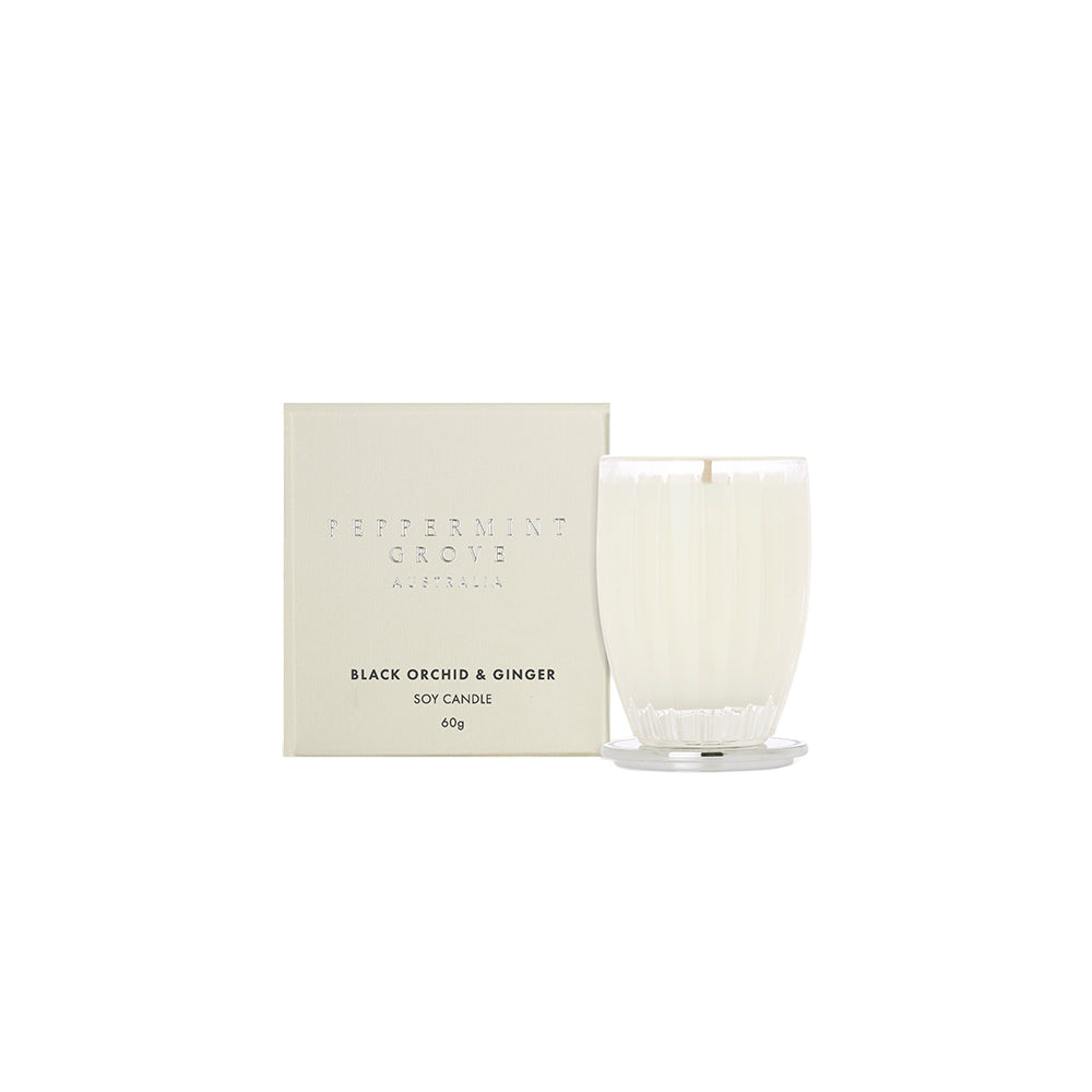 Peppermint Grove Black Orchid & Ginger Soy Candle 60g