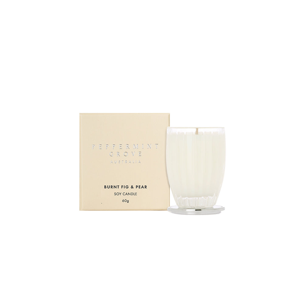 Peppermint Grove Burnt Fig & Pear Soy Candle 60g