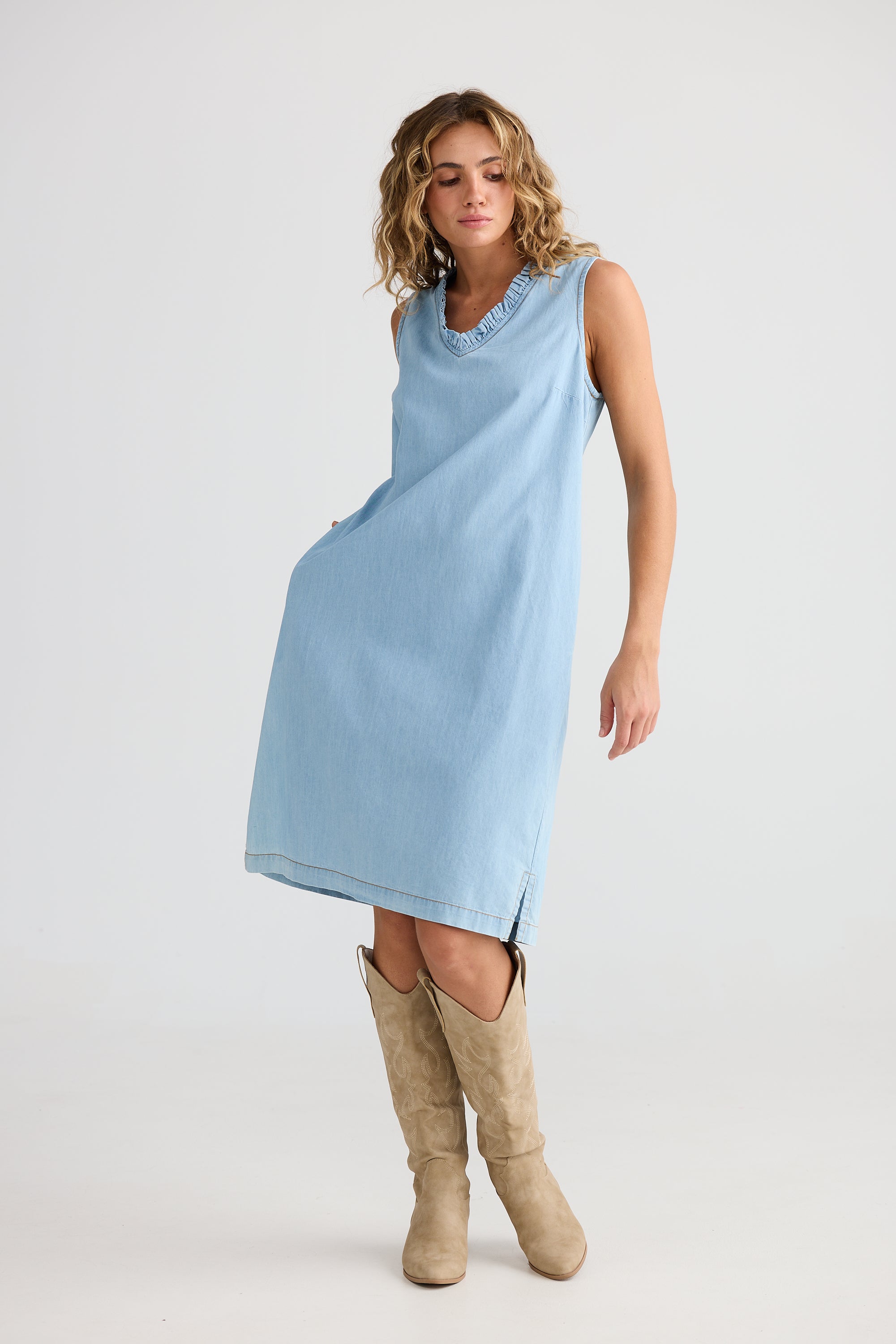 Talisman Vera Denim Dress - Light Denim