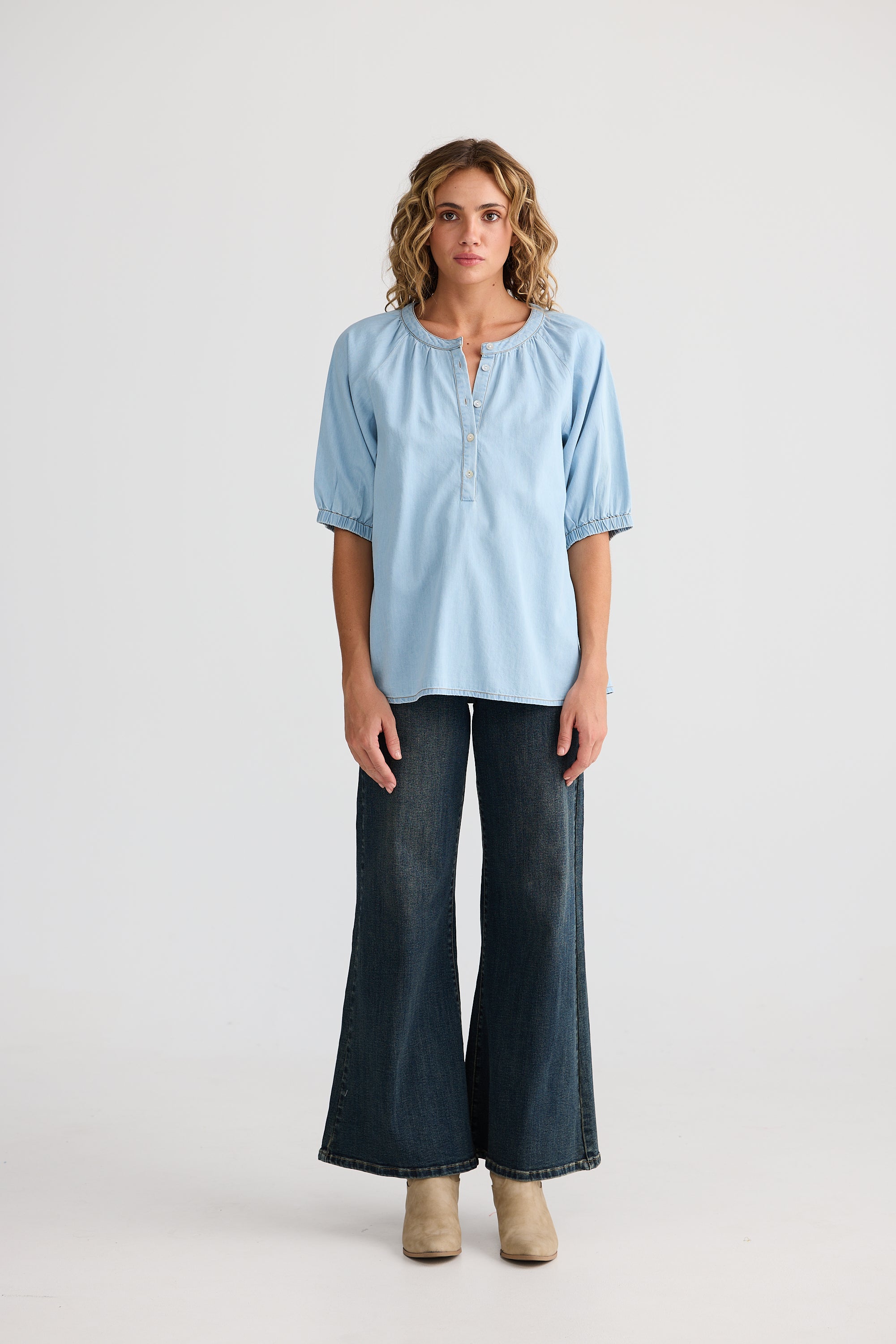 Talisman Rodeo Top -  Light Denim