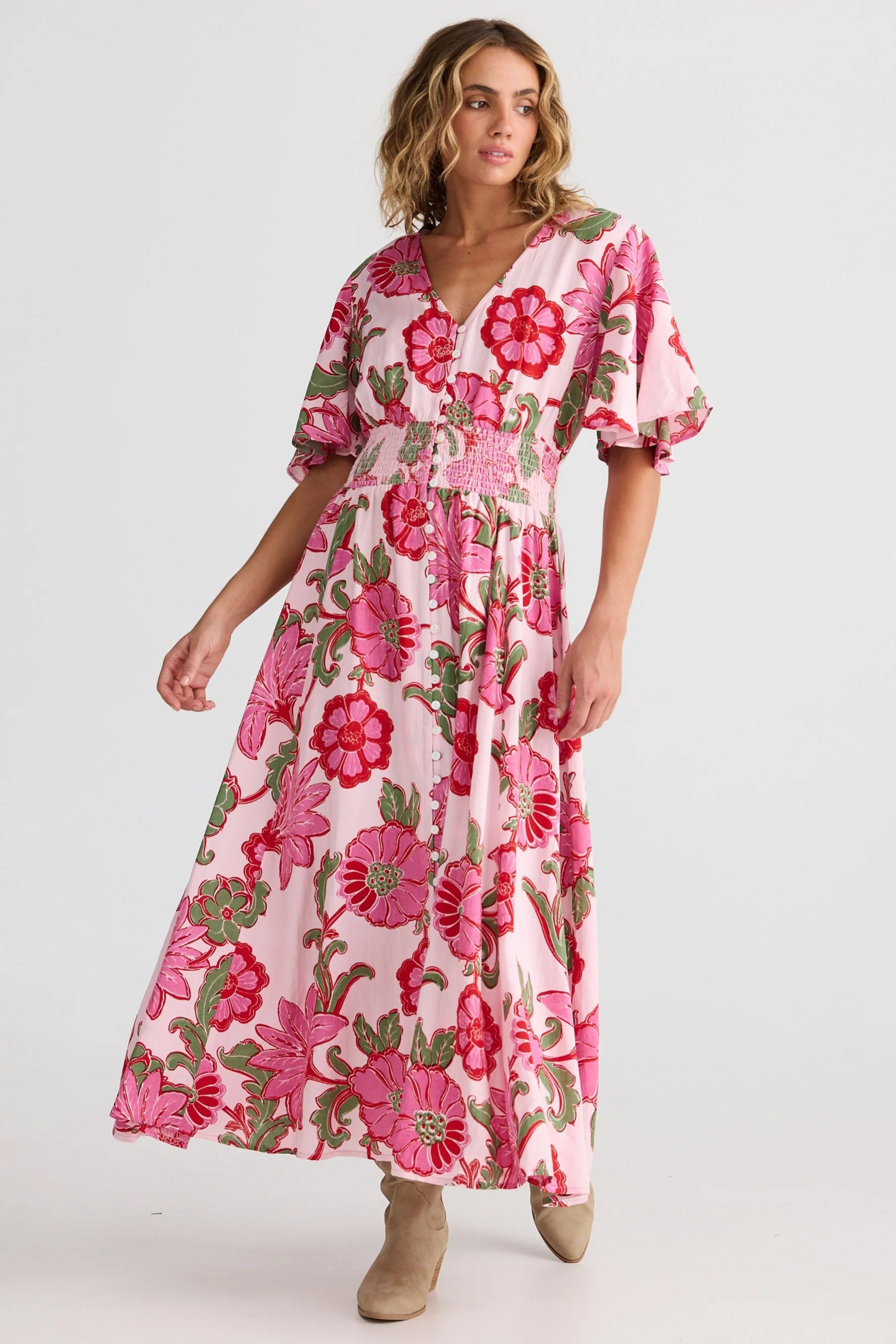 Talisman Harlow Dress - Pink Ibiza