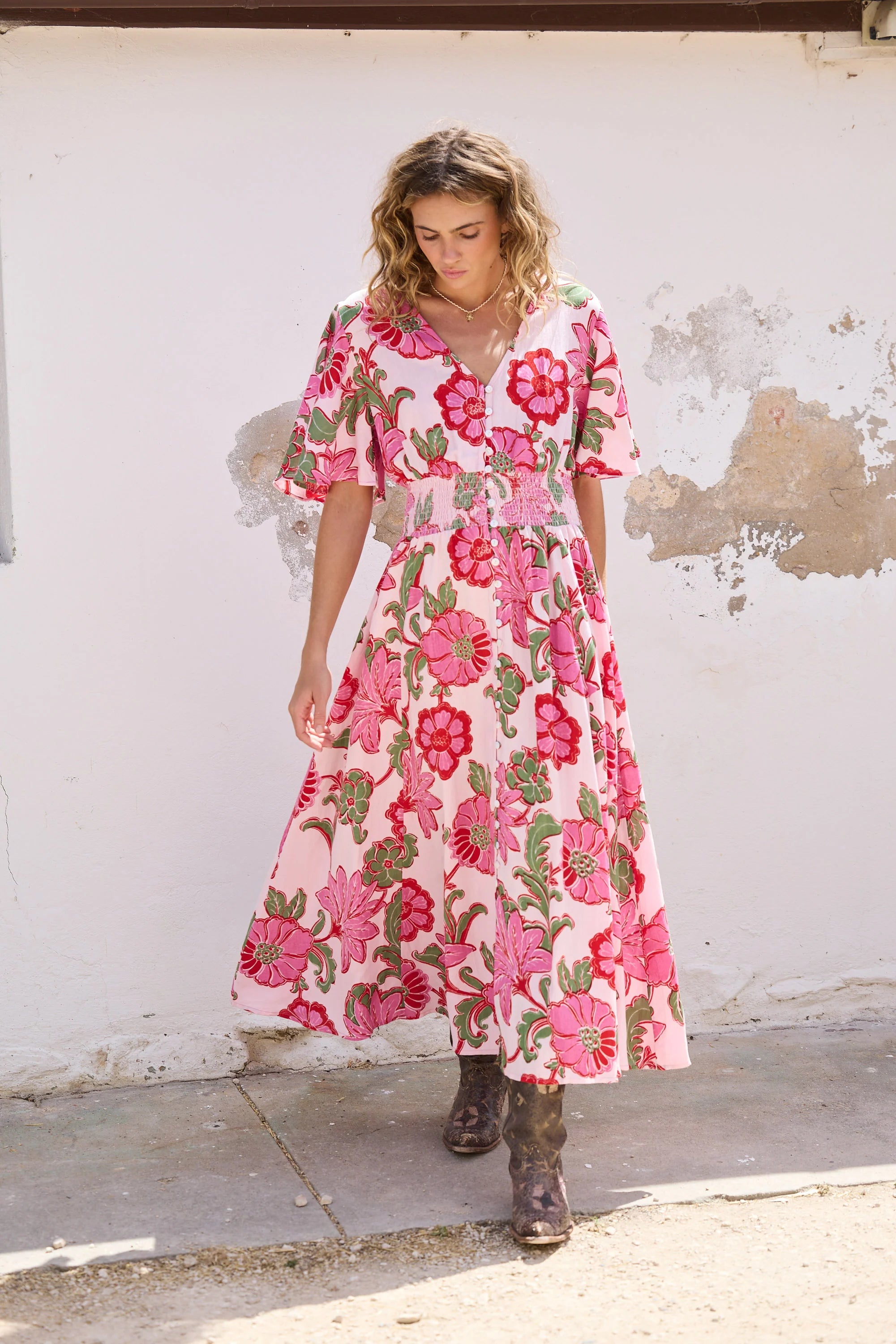 Talisman Harlow Dress - Pink Ibiza