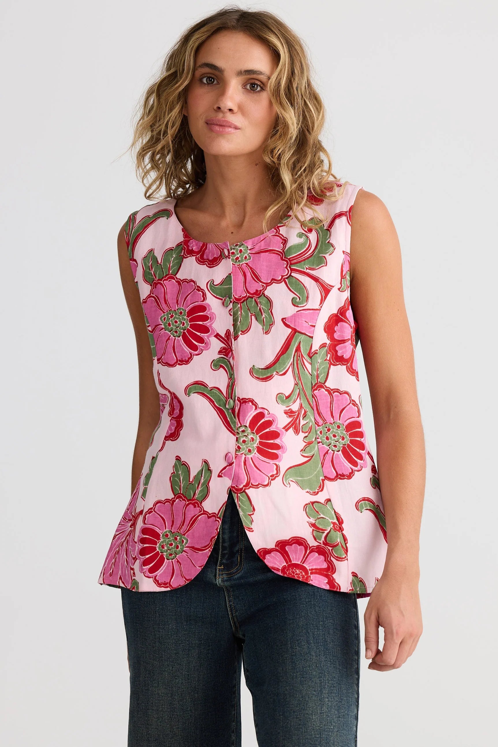 Talisman Chester Waistcoat - Pink Ibiza