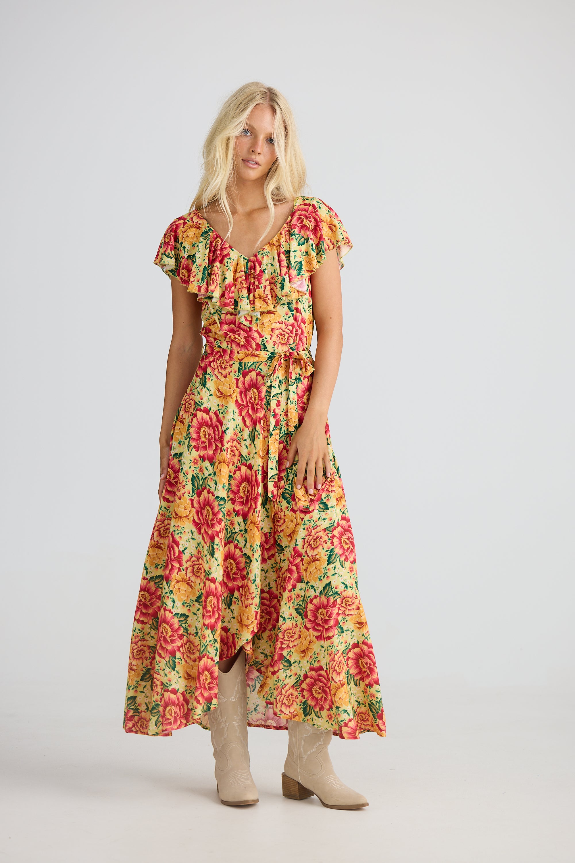 Talisman Rosa Frill Dress - Fiesta