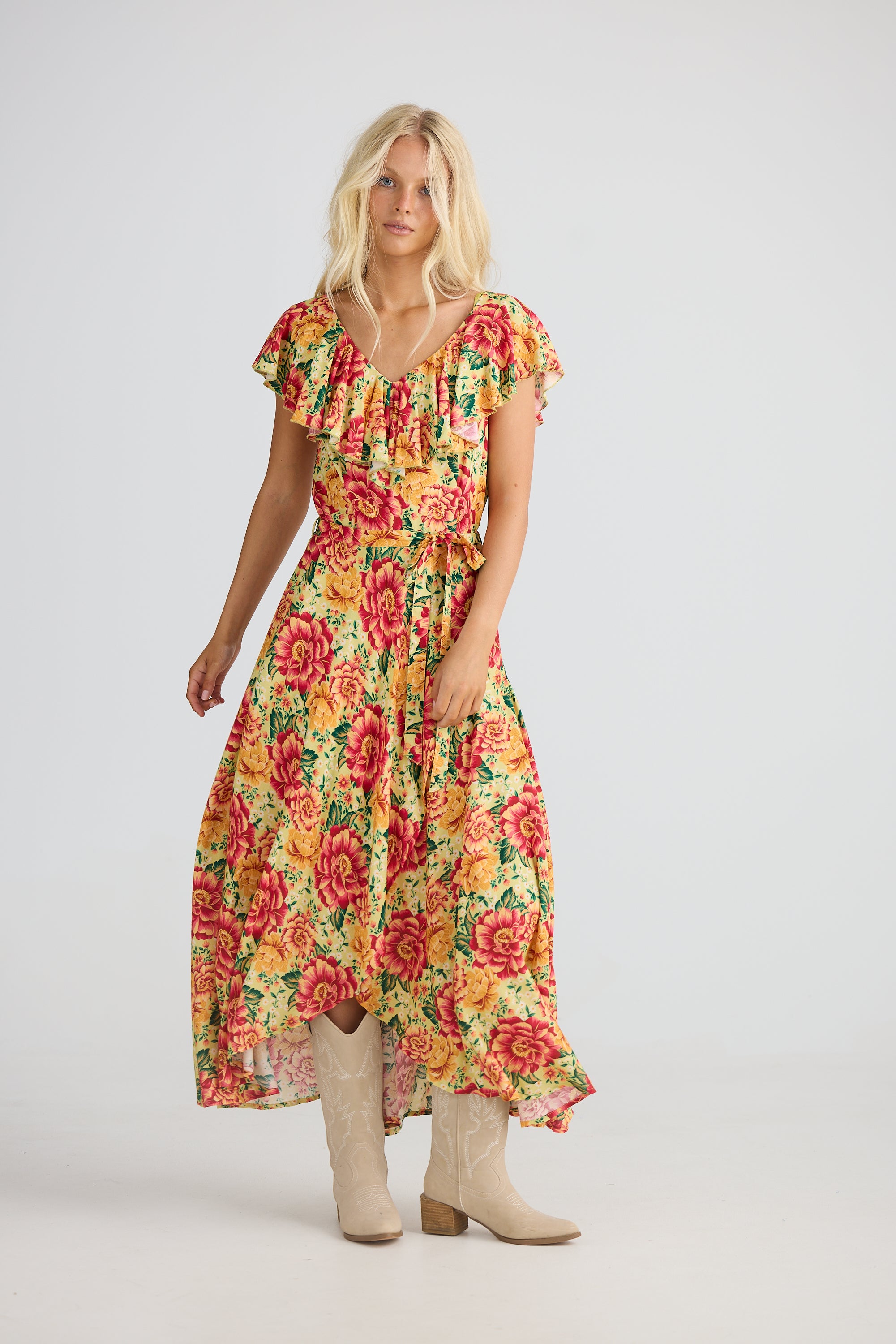Talisman Rosa Frill Dress - Fiesta