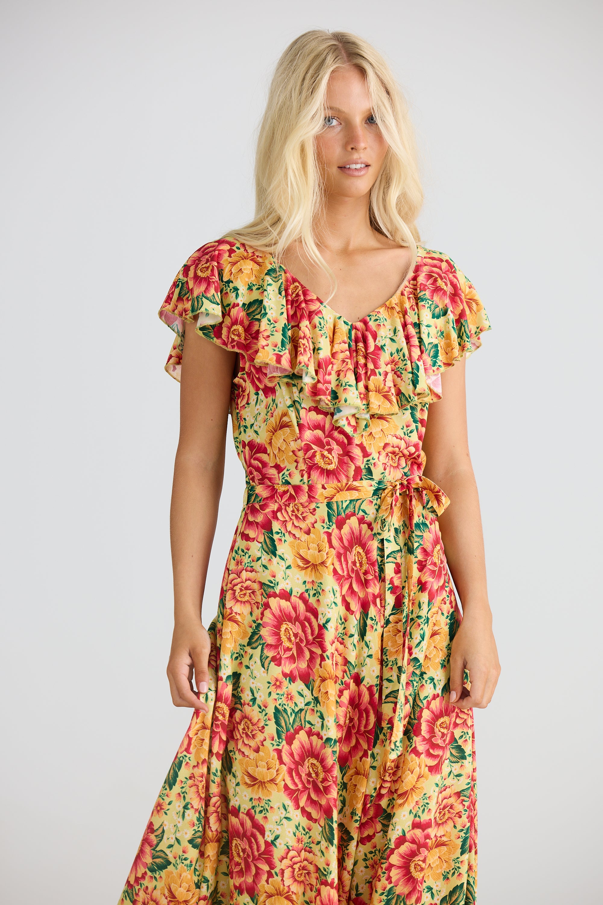 Talisman Rosa Frill Dress - Fiesta