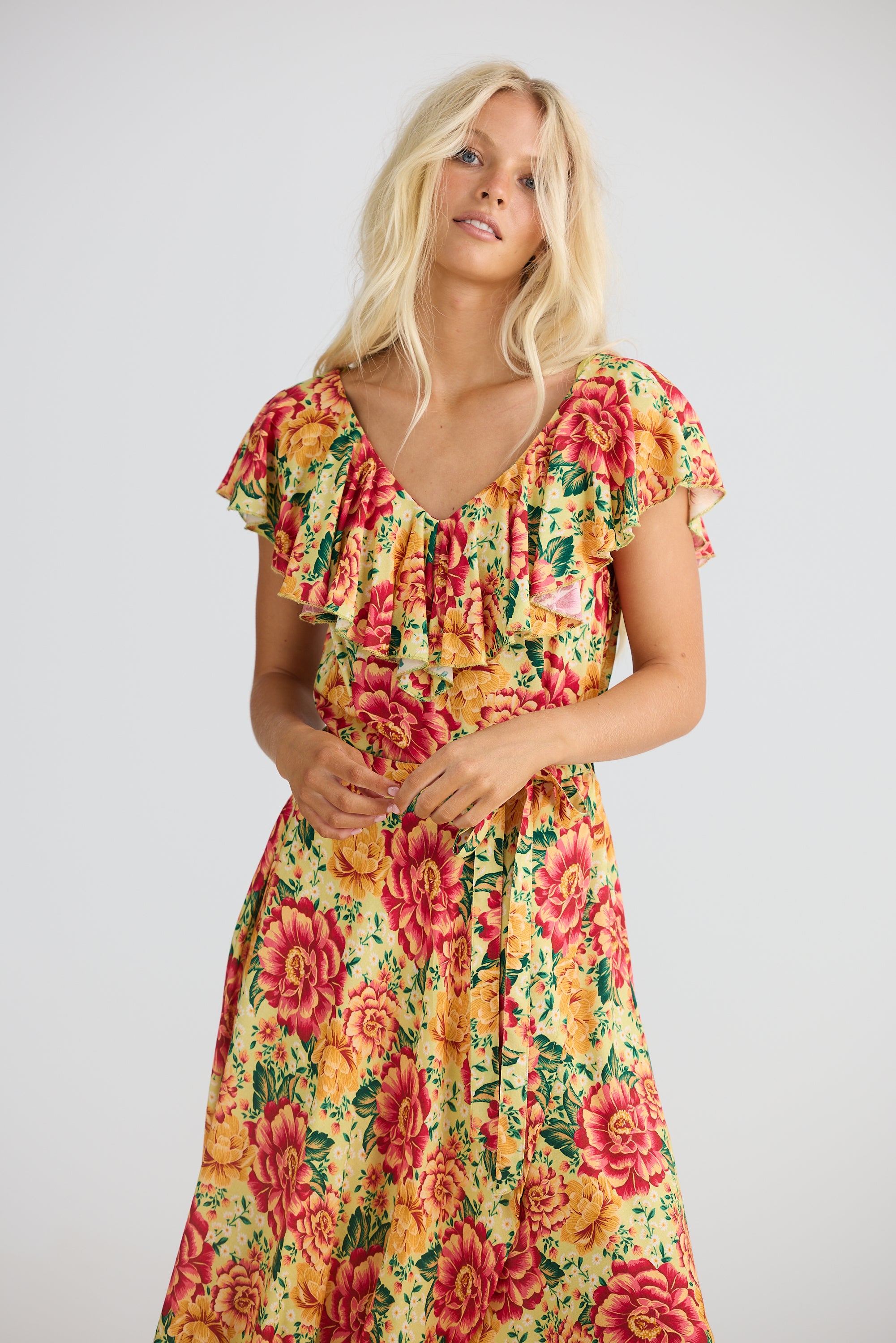 Talisman Rosa Frill Dress - Fiesta