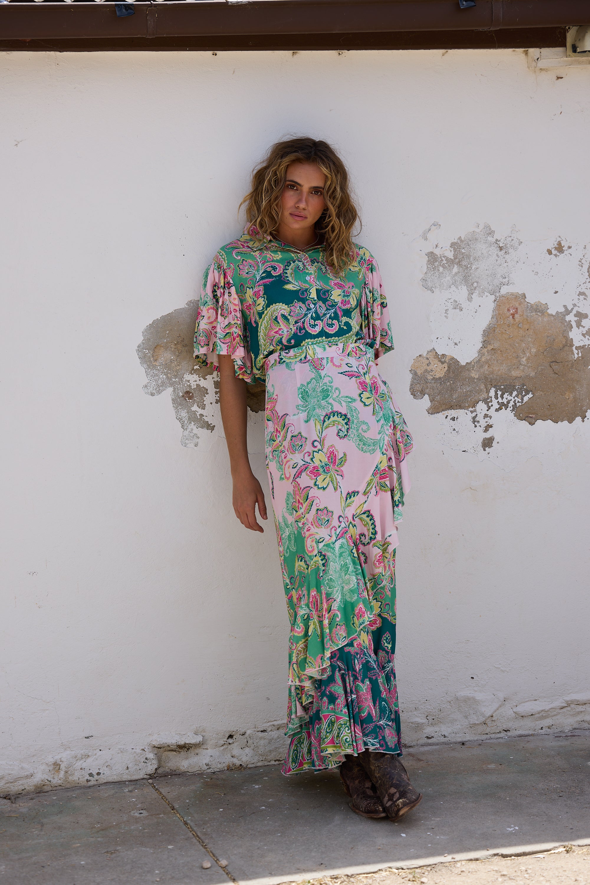 Talisman Rosa Frill Skirt - Paisley Dream