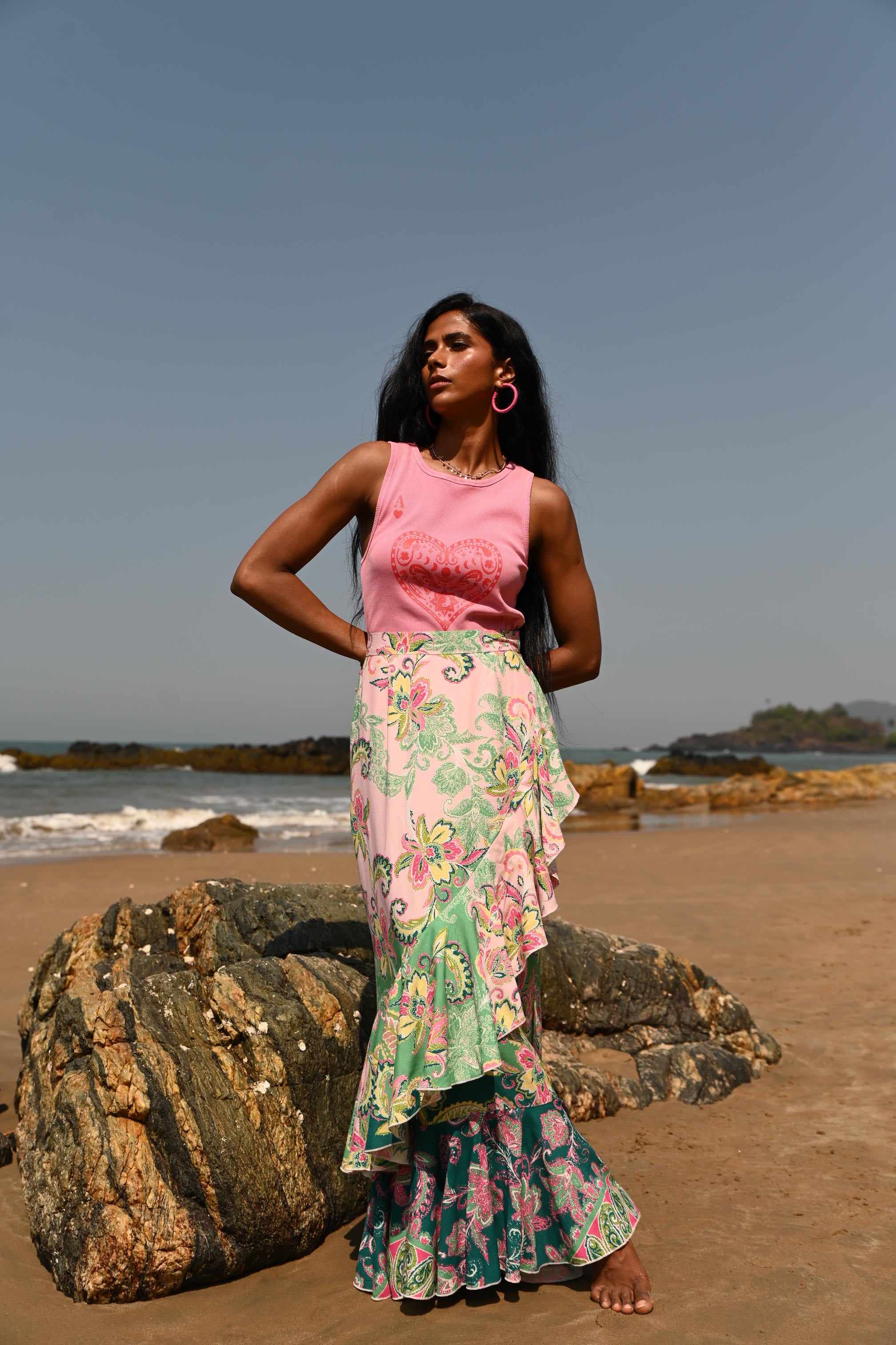 Talisman Rosa Frill Skirt - Paisley Dream
