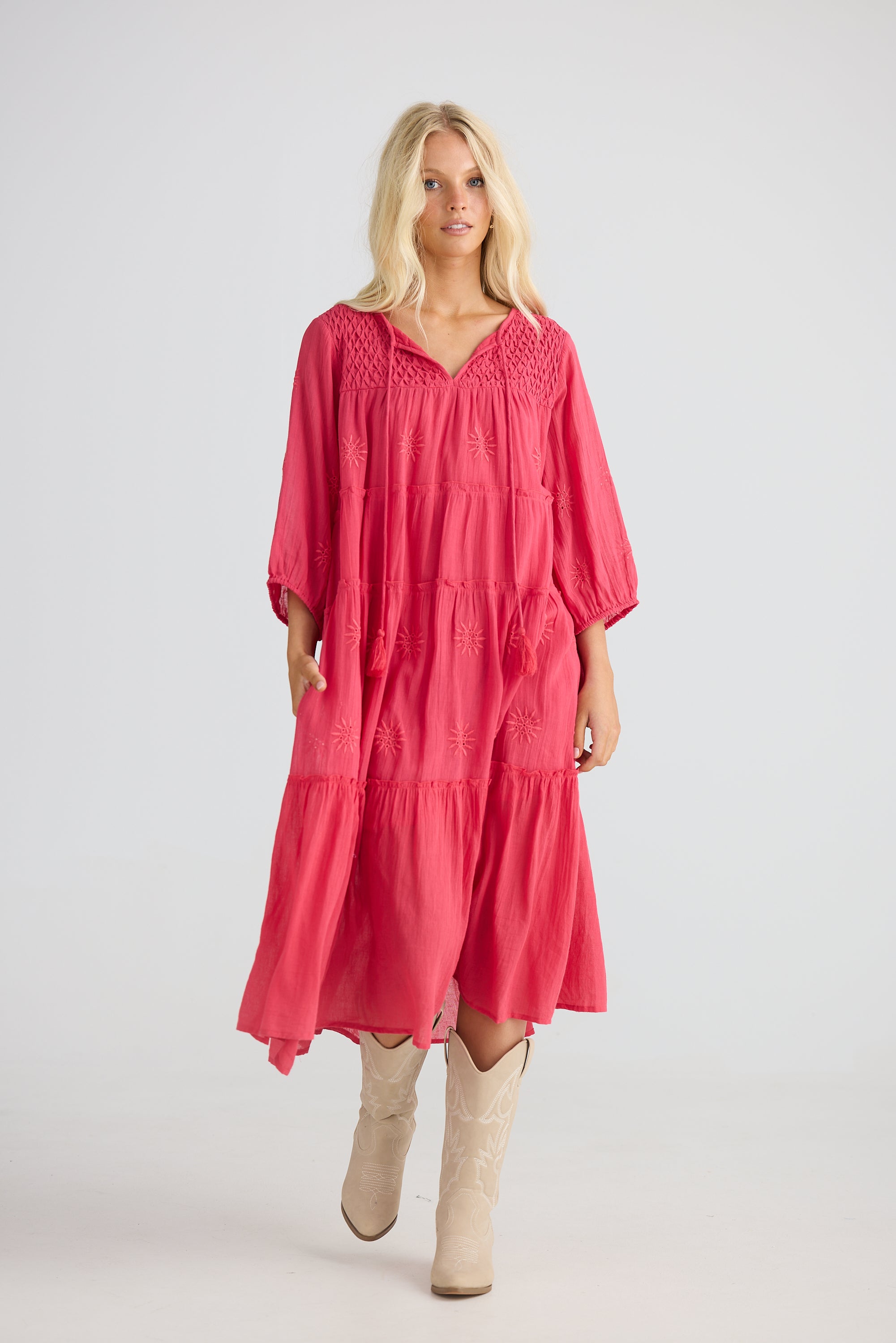 Talisman Francie Dress - Raspberry