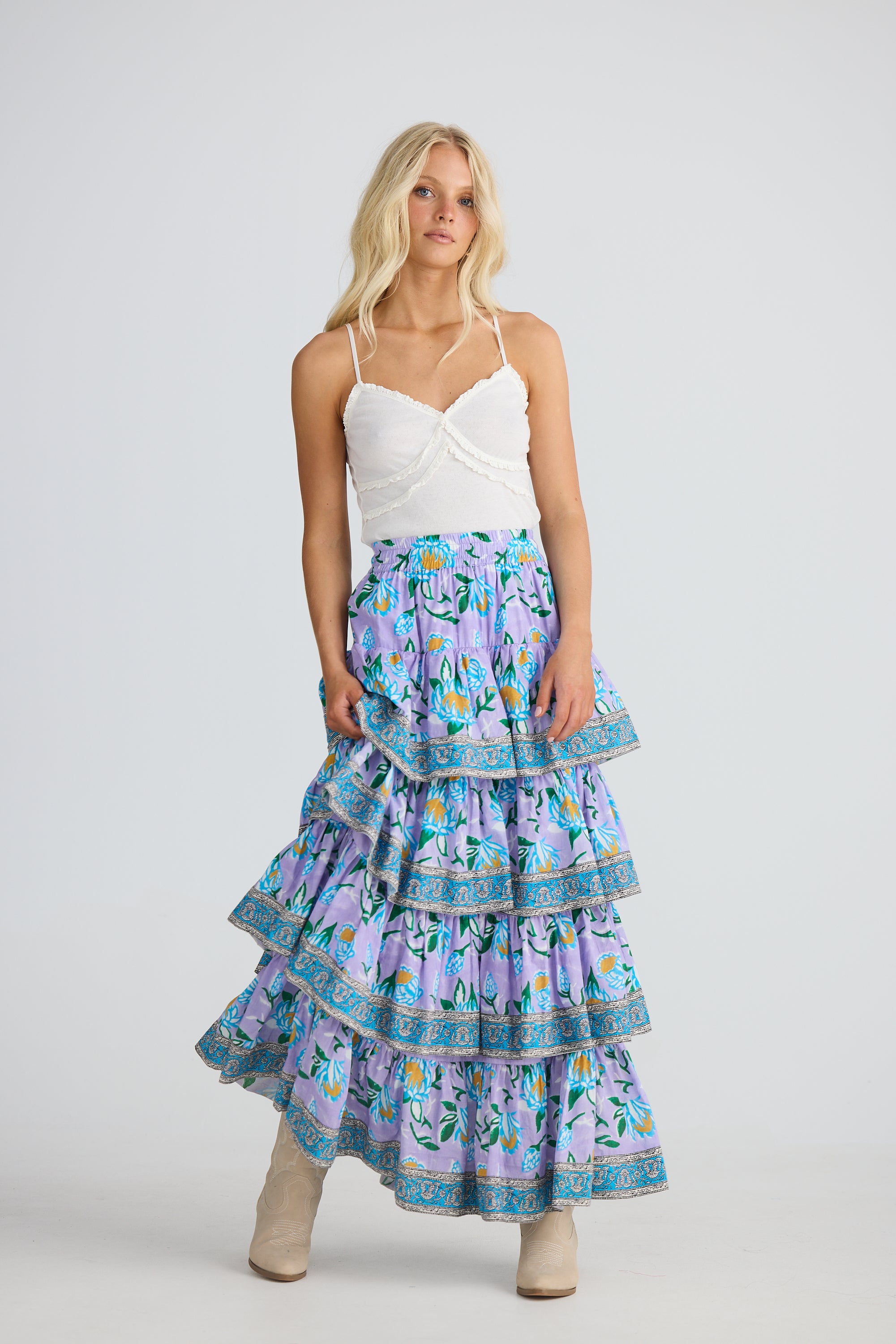 Talisman Lilac Lotus Silvana Skirt