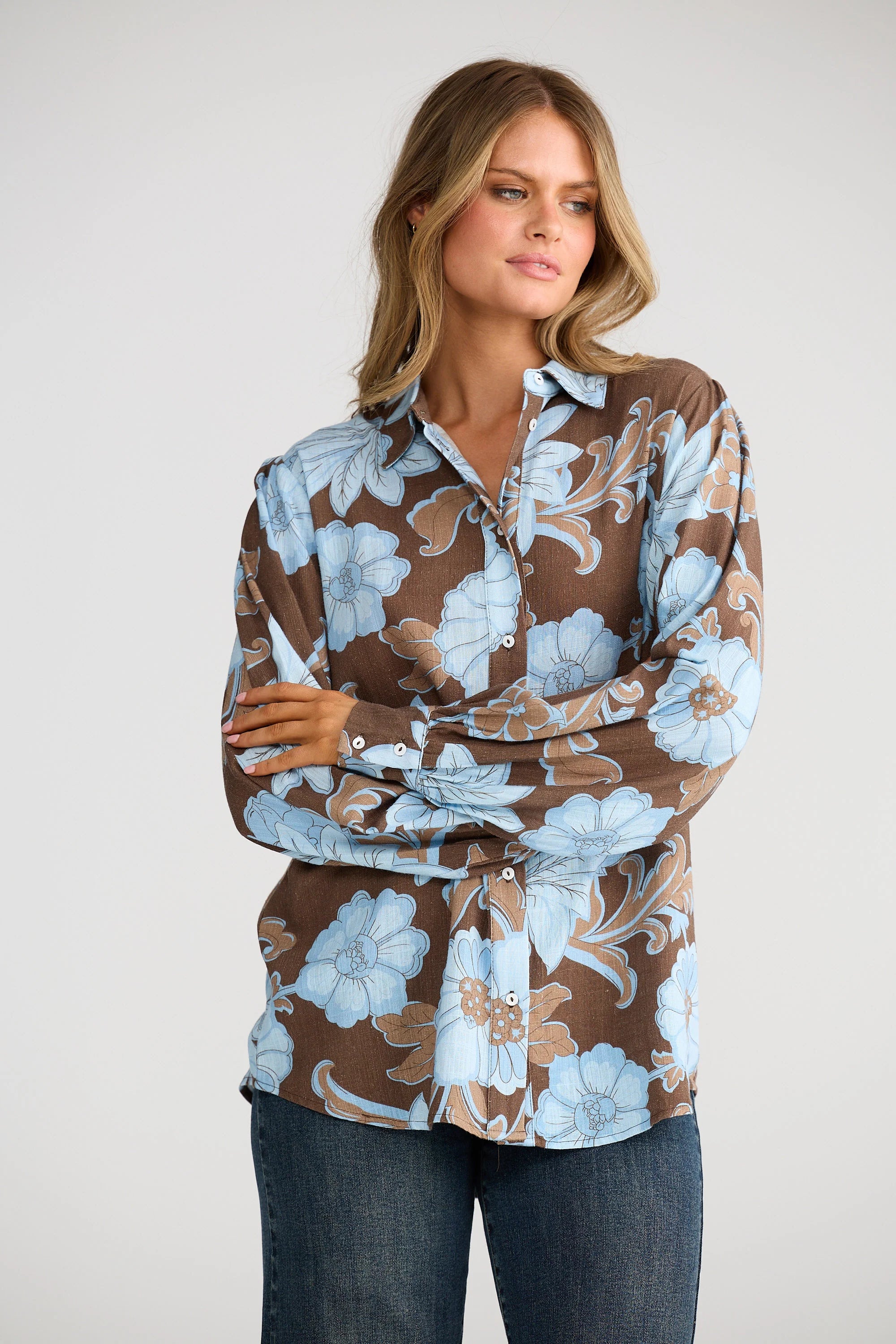 Talisman Flower Child Shirt-Chocolate Ibiza