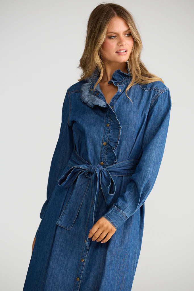 Talisman Pedro Maxi Dress - Mid Denim