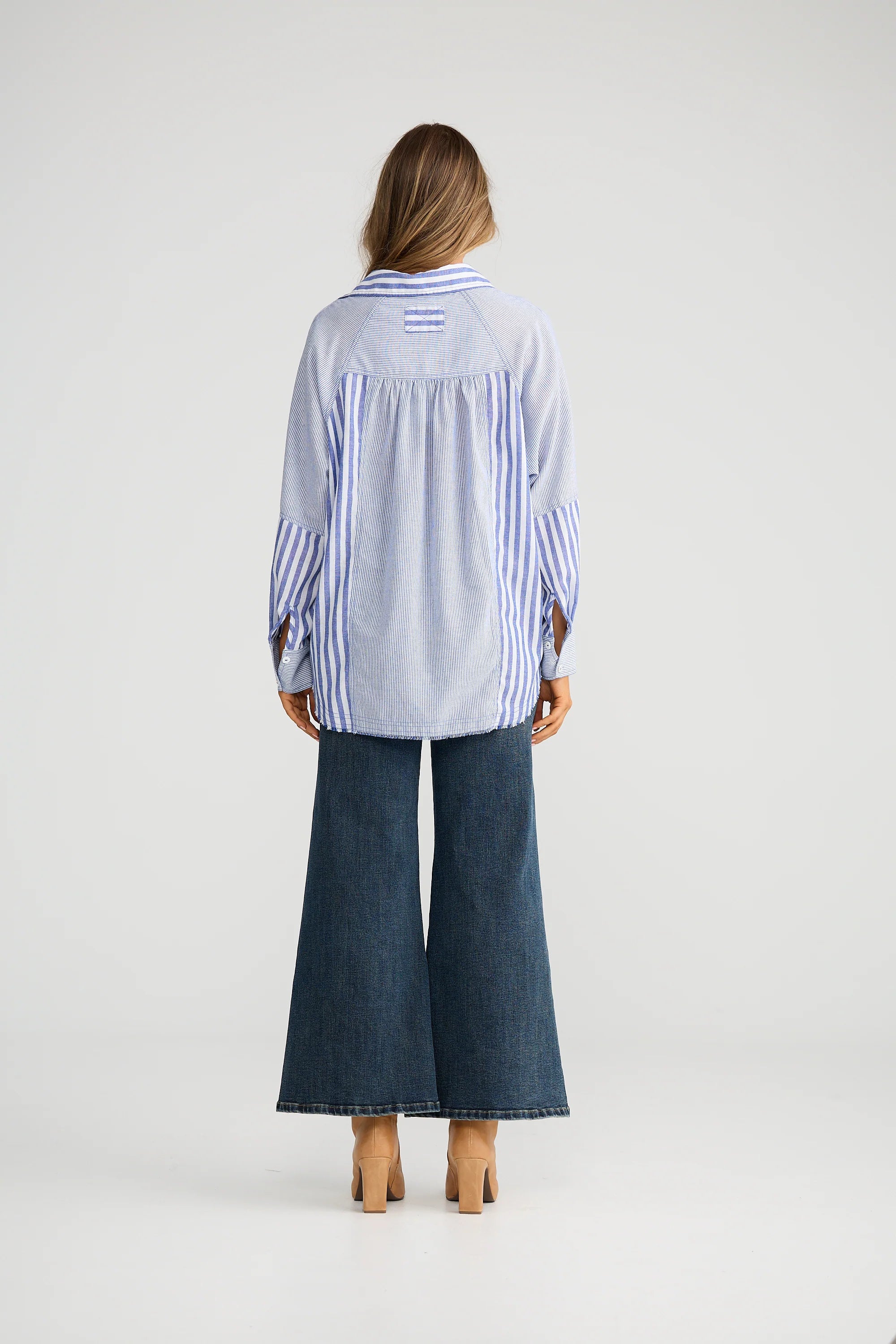 Talisman Yellowstone Shirt - Navy Blue Stripe