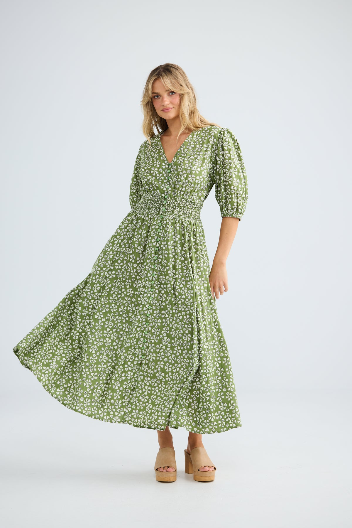 Talisman Halo Dress - Sage Petal