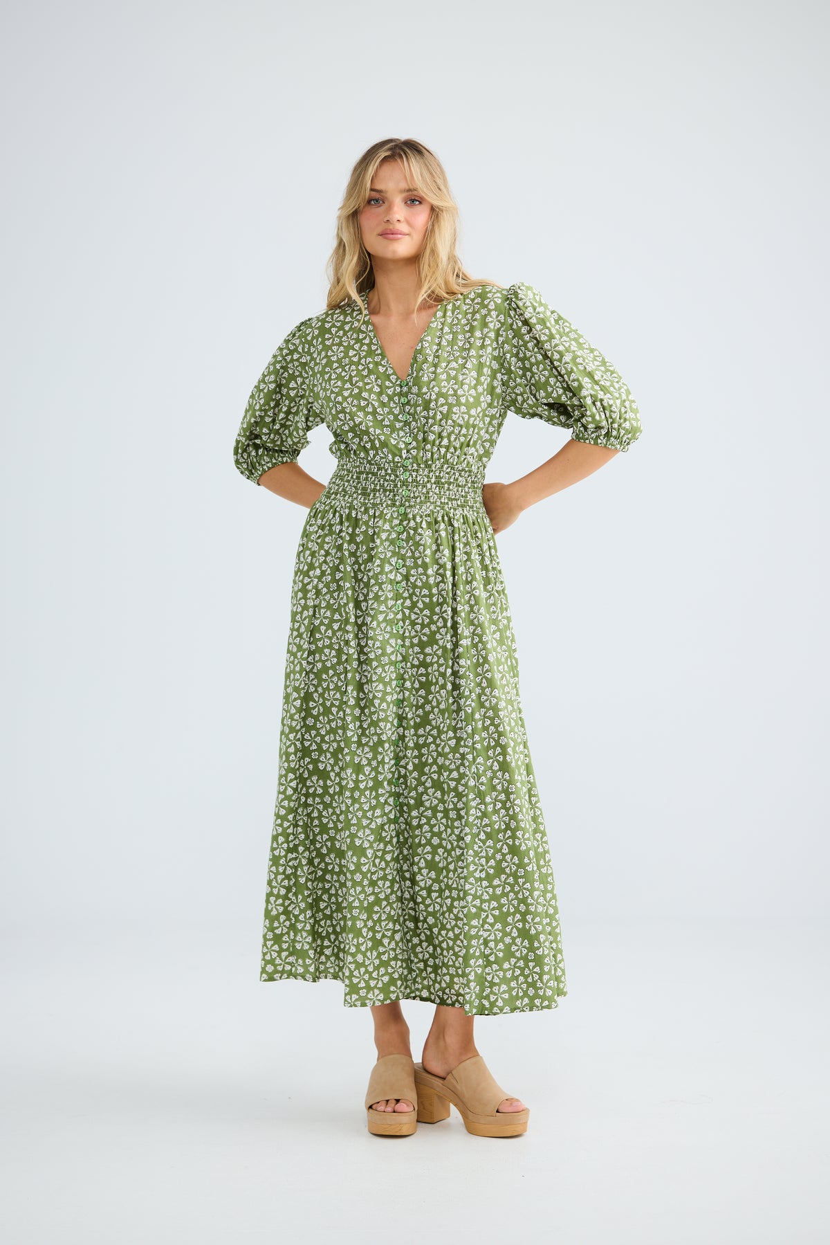 Talisman Halo Dress - Sage Petal