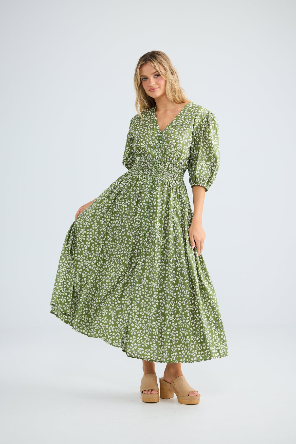 Talisman Halo Dress - Sage Petal