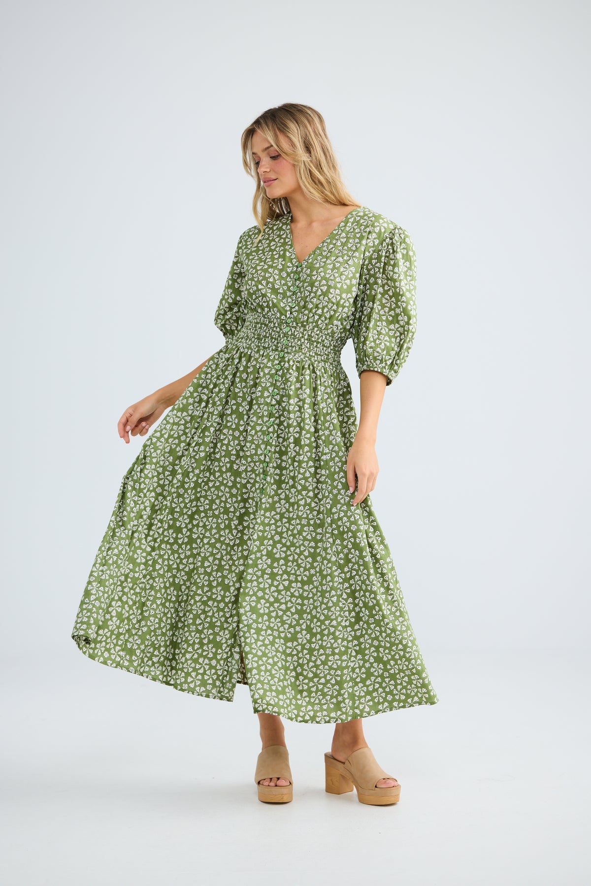 Talisman Halo Dress - Sage Petal