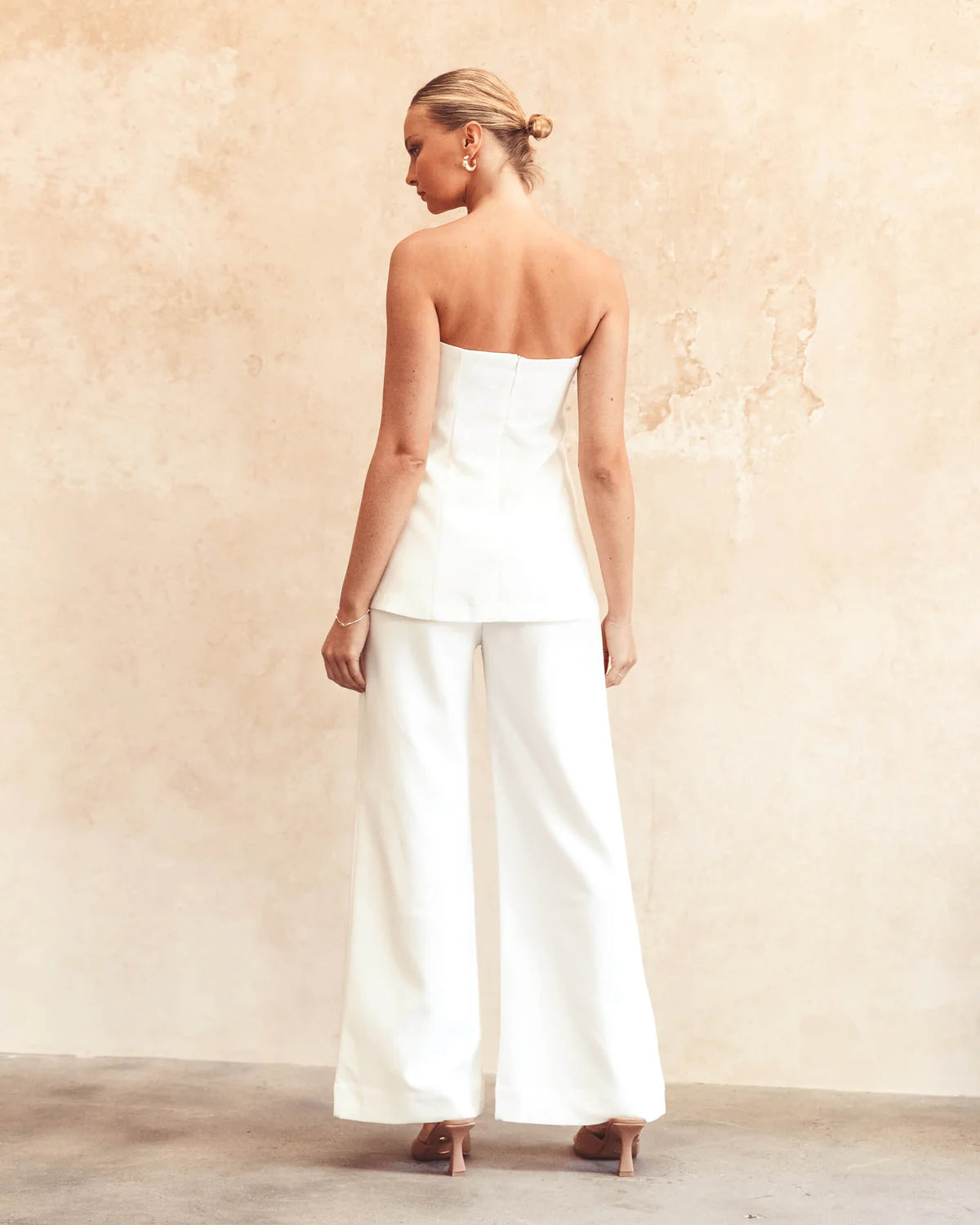 White Closet High Waist Pants - White