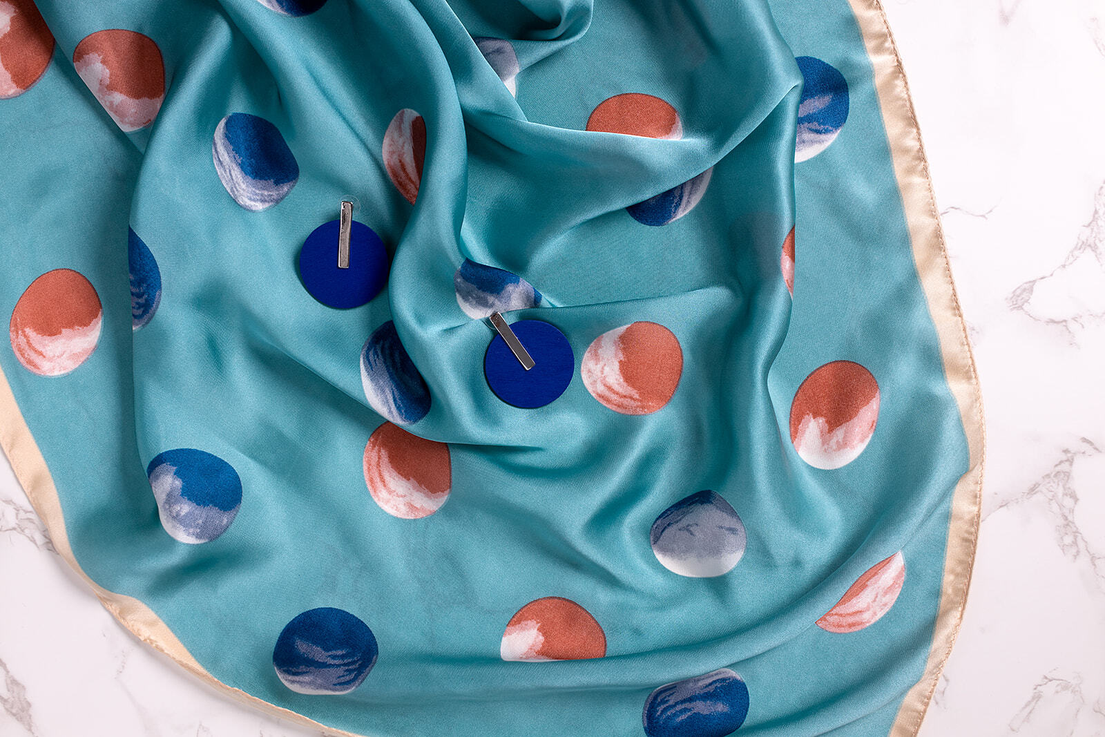 Taylor Hill Dotted Square Scarf