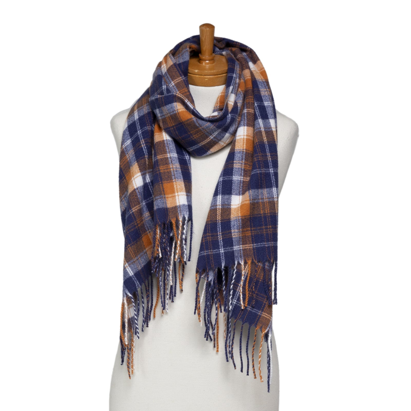 Taylor Hill Tartan Plaid Scarf - Navy