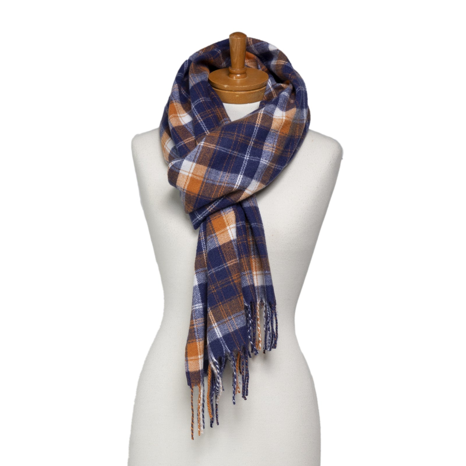 Taylor Hill Tartan Plaid Scarf - Navy