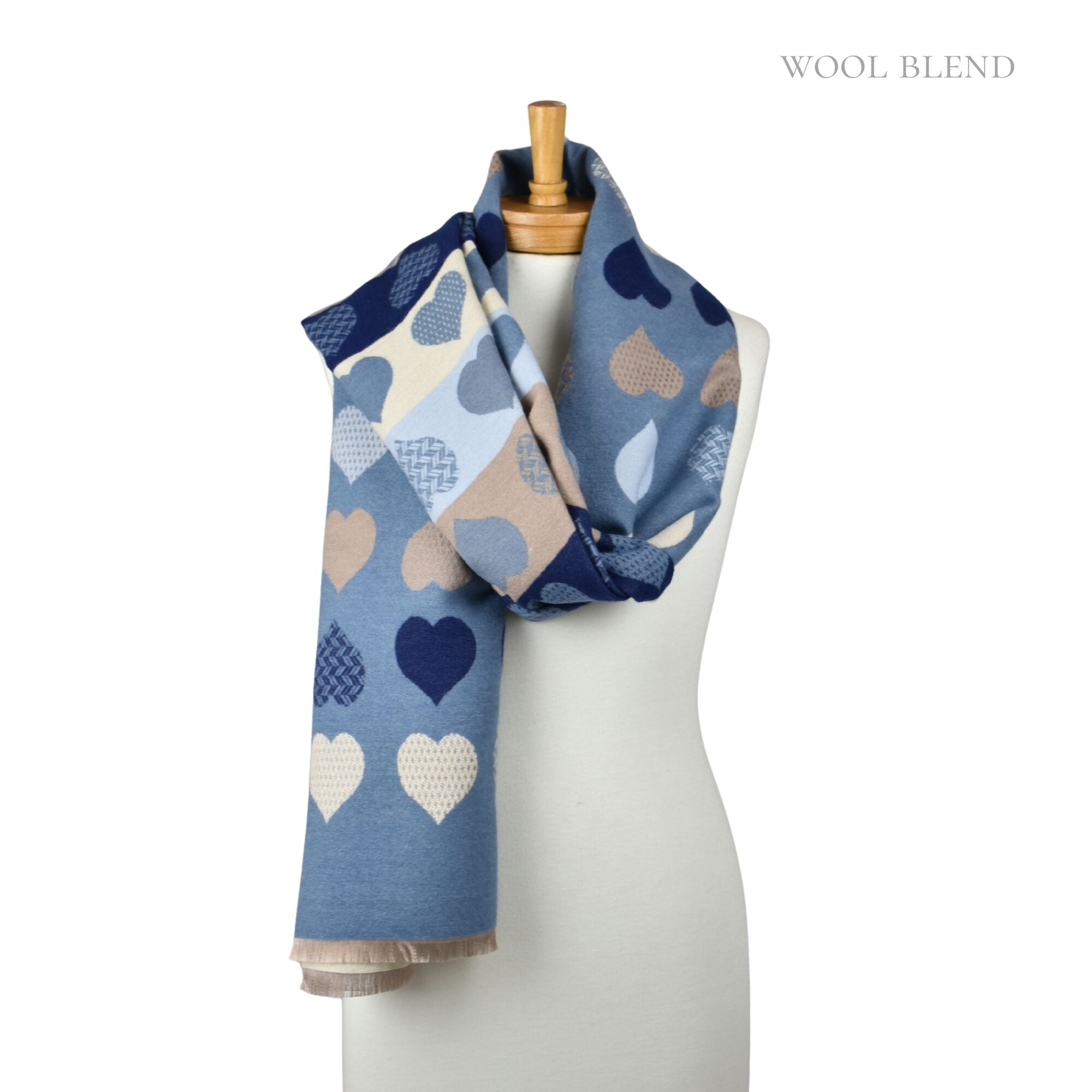 Taylor Hill Reversible Block Sweet Hearts Scarf