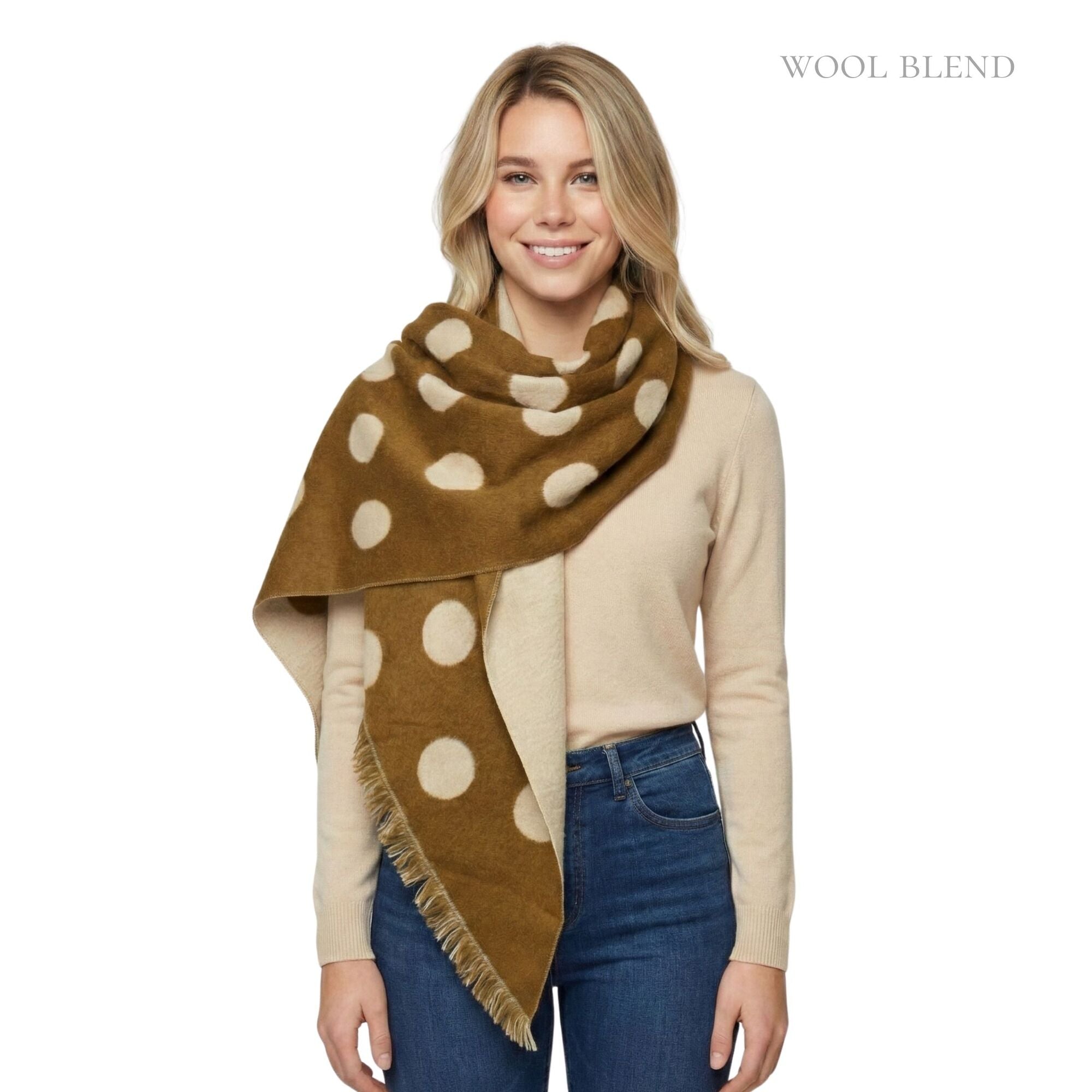 Taylor Hill Reversible Polka Dot Scarf