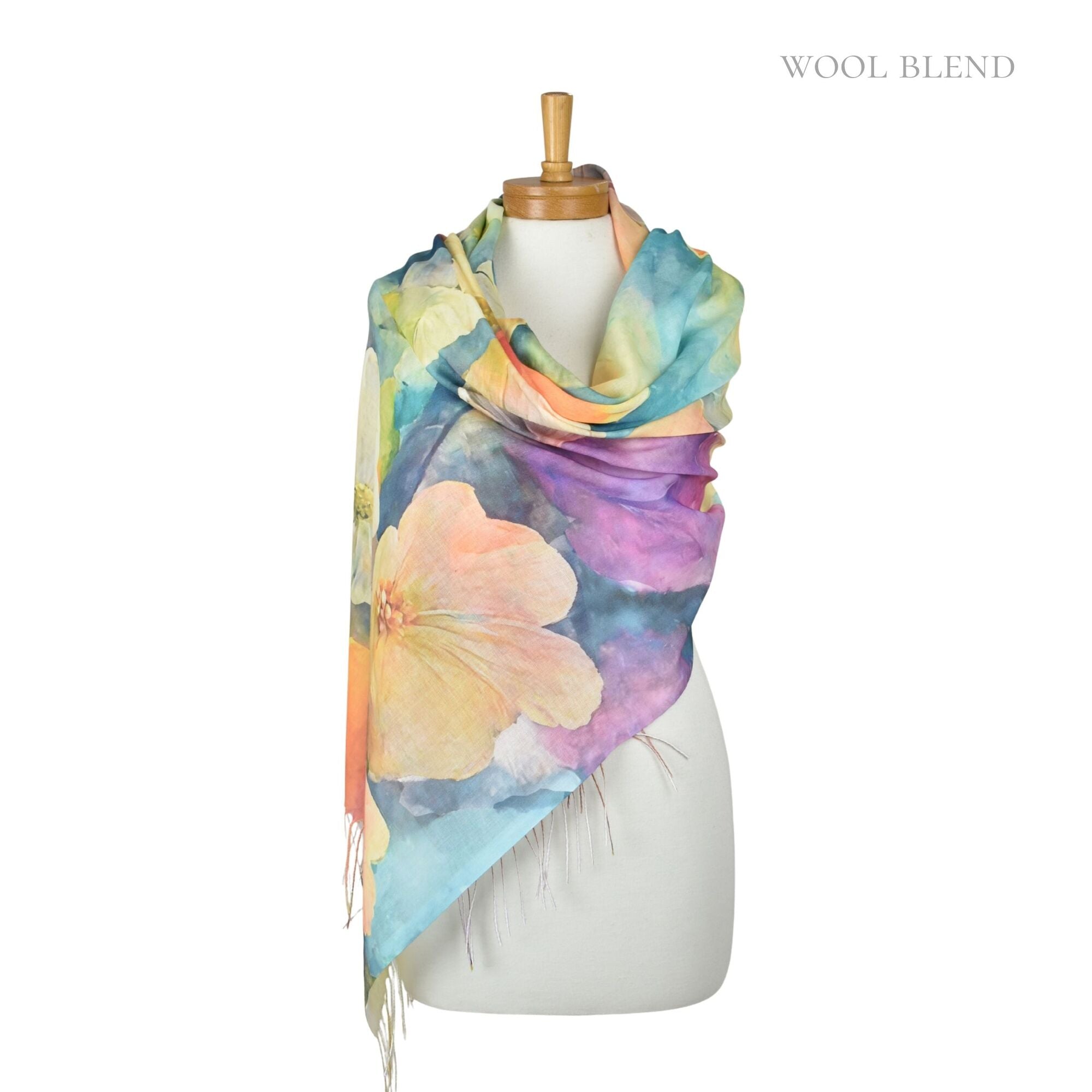 Taylor Hill Gardenia Watercolour Scarf