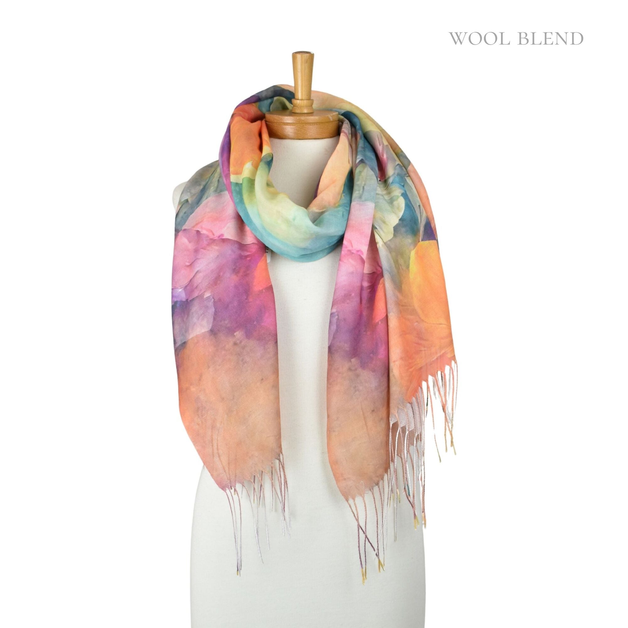 Taylor Hill Gardenia Watercolour Scarf