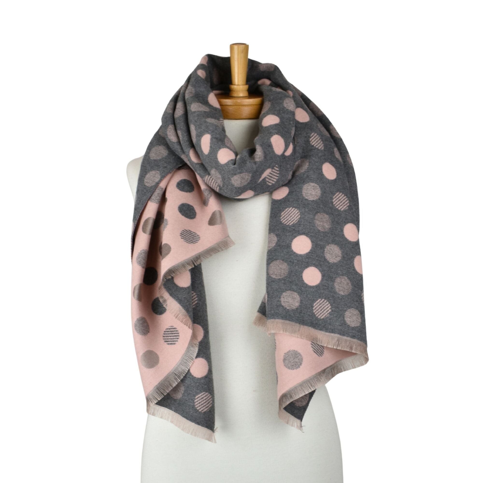 Taylor Hill Reversible Multi Polka Dots Scarf