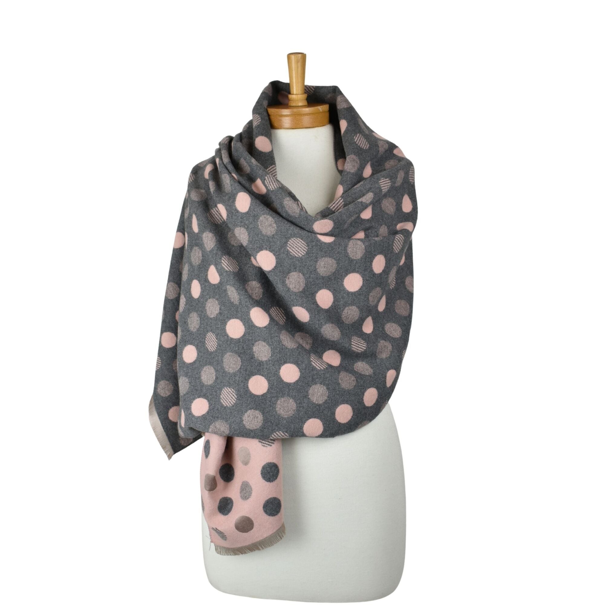 Taylor Hill Reversible Multi Polka Dots Scarf
