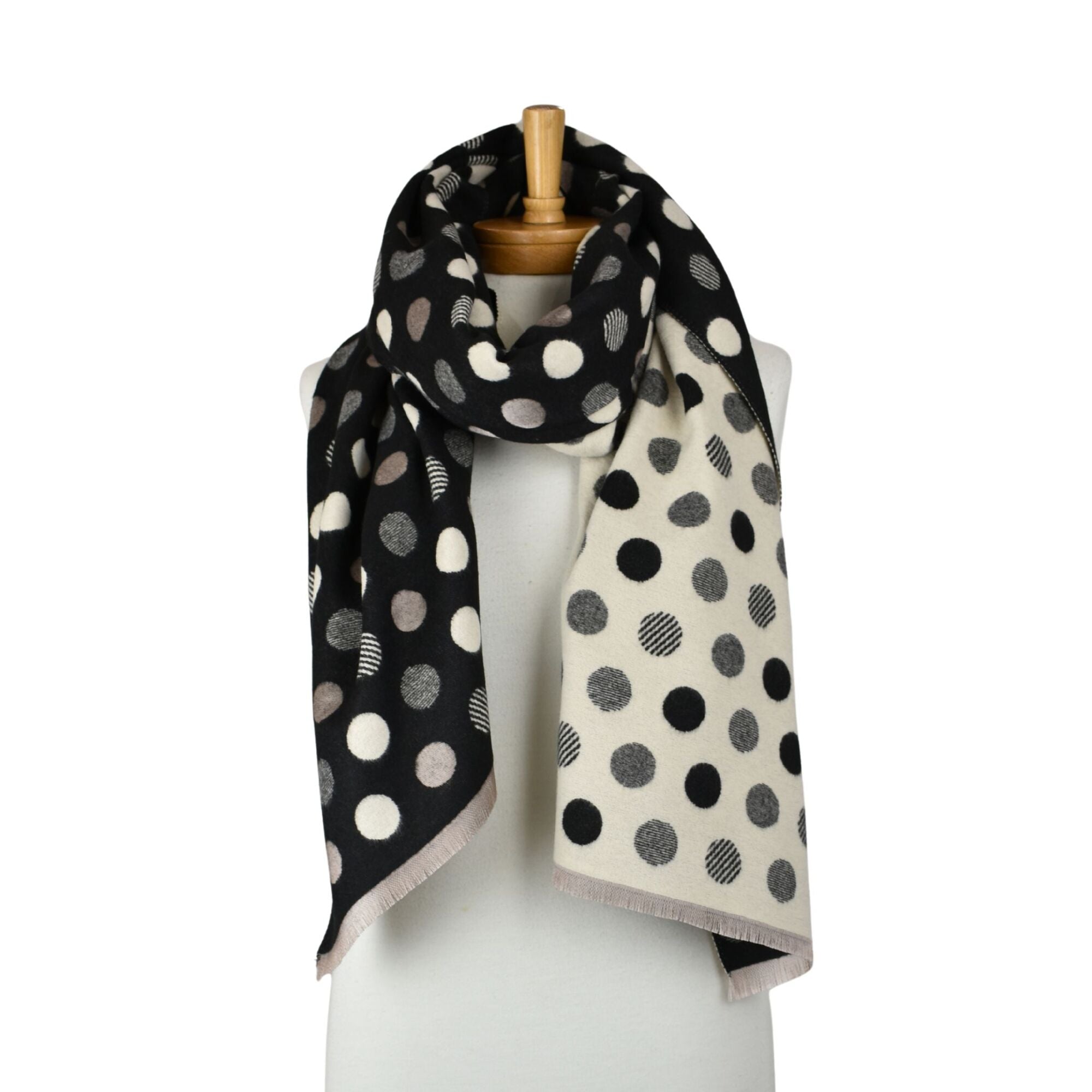 Taylor Hill Reversible Multi Polka Dots Scarf