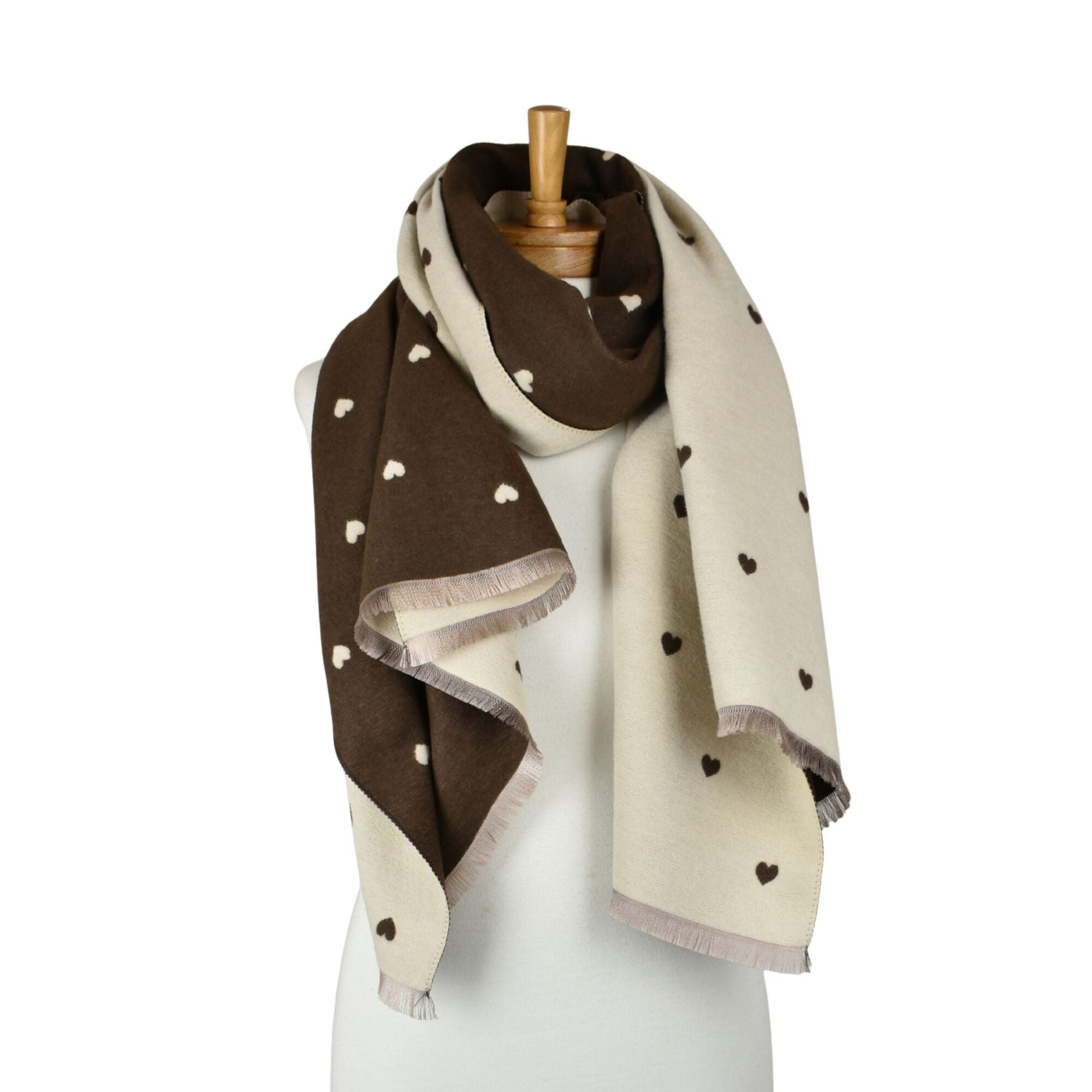 Taylor Hill Reversible Petite Hearts Scarf