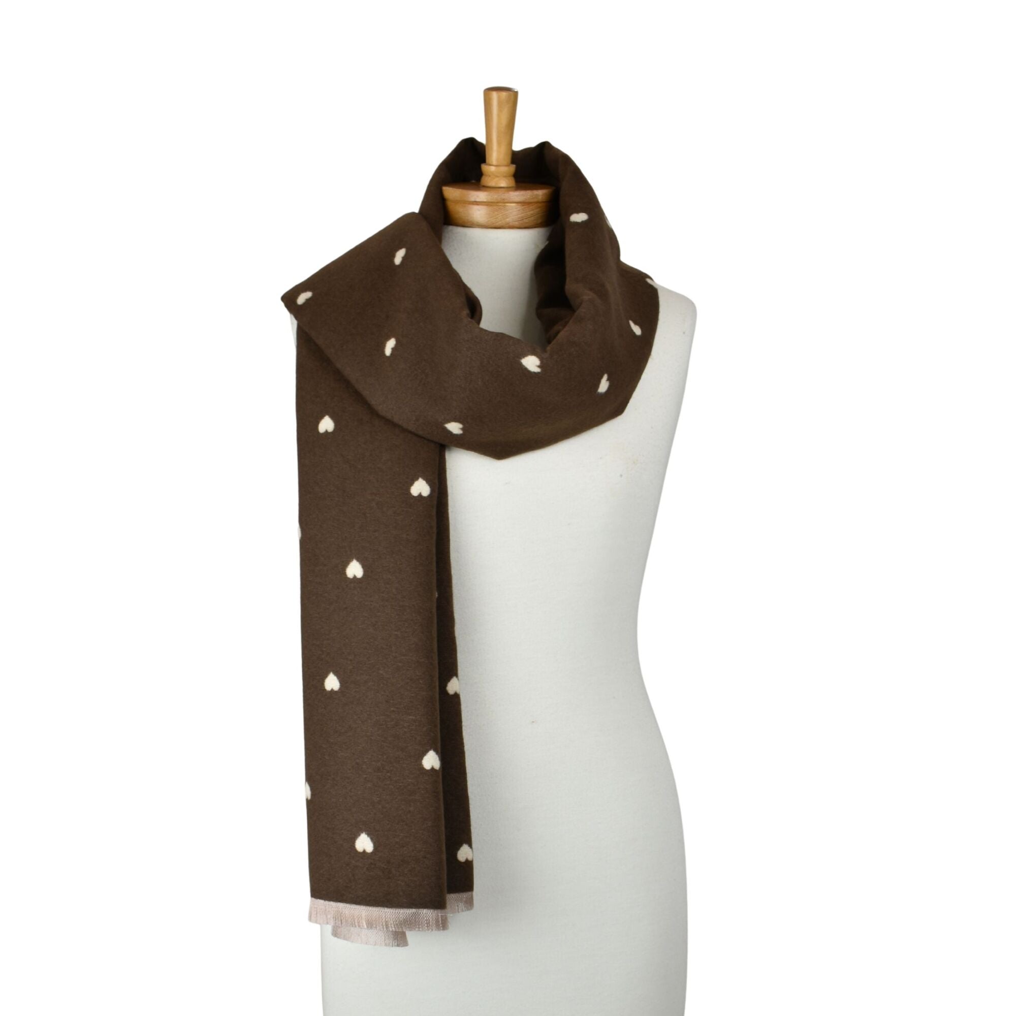 Taylor Hill Reversible Petite Hearts Scarf