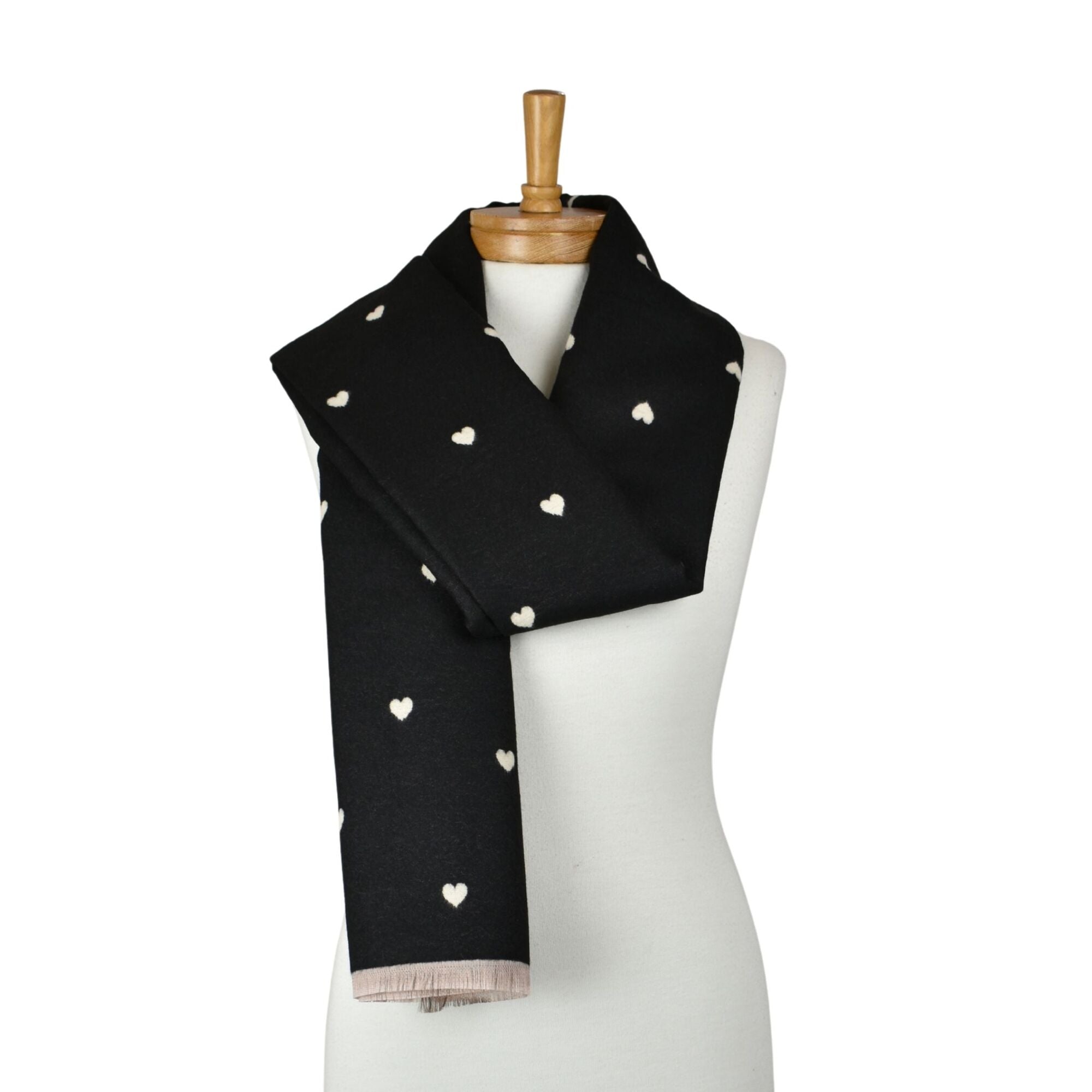 Taylor Hill Reversible Petite Hearts Scarf