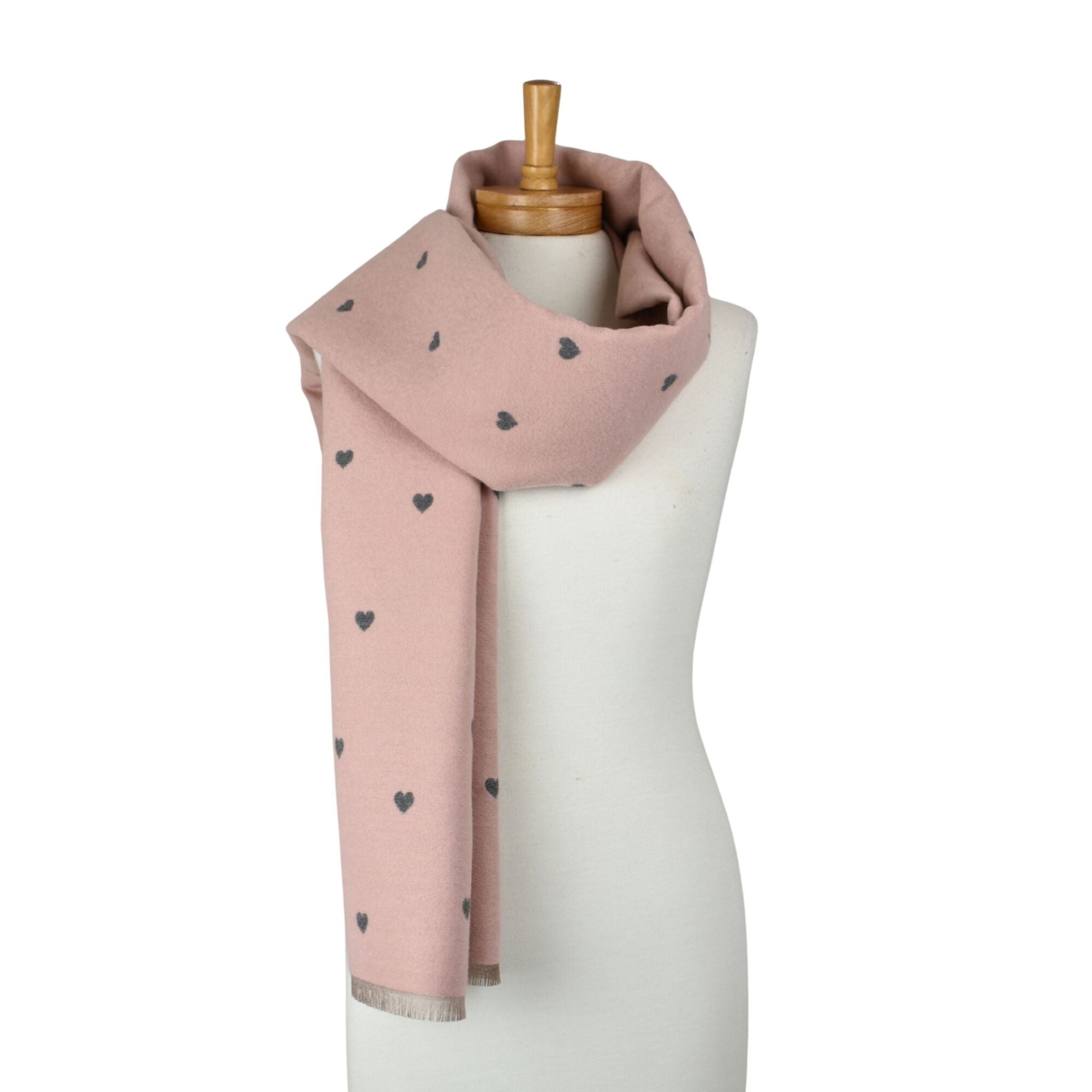 Taylor Hill Reversible Petite Hearts Scarf
