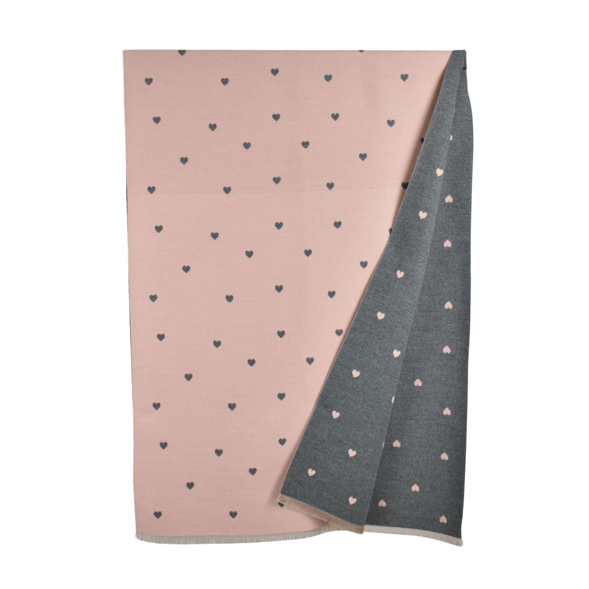 Taylor Hill Reversible Petite Hearts Scarf
