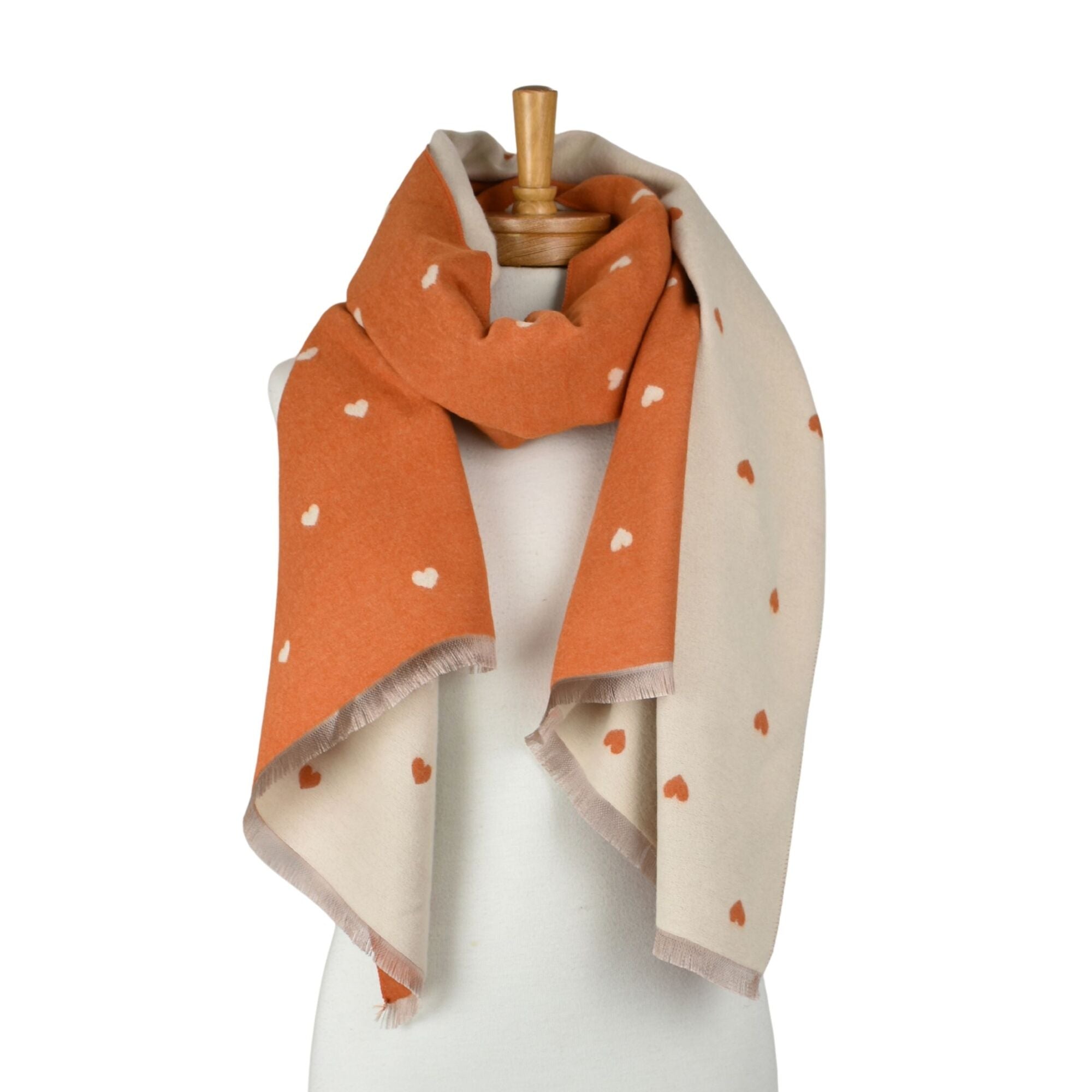 Taylor Hill Reversible Petite Hearts Scarf