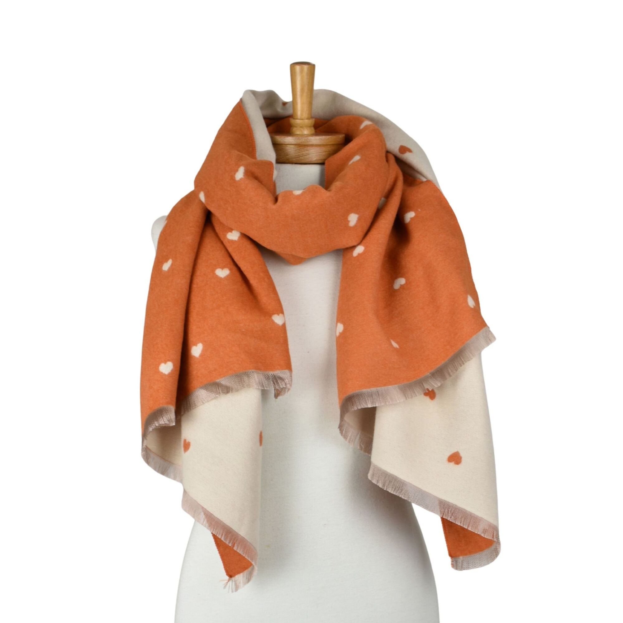 Taylor Hill Reversible Petite Hearts Scarf