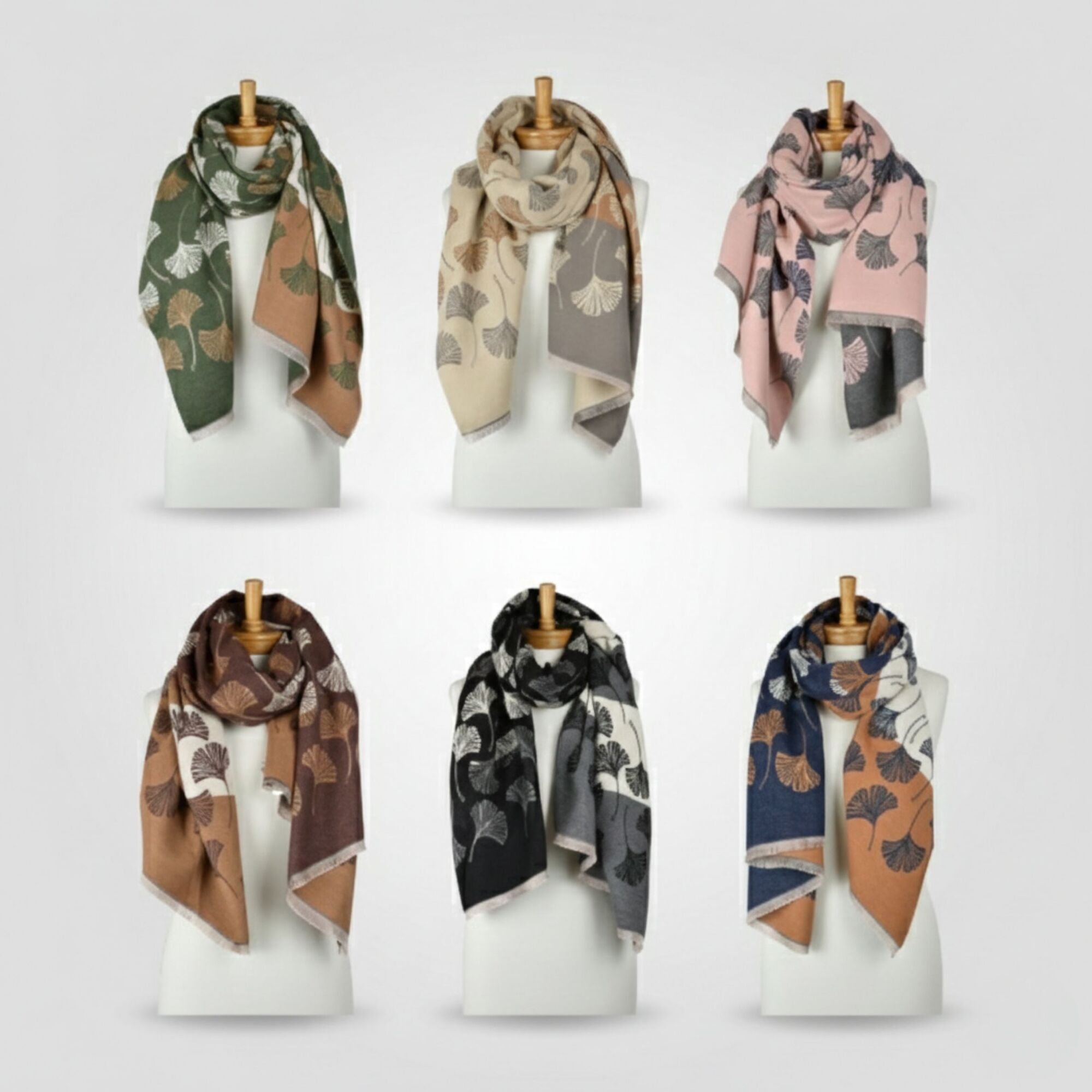 Taylor Hill Reversible Multi Gingko Scarf