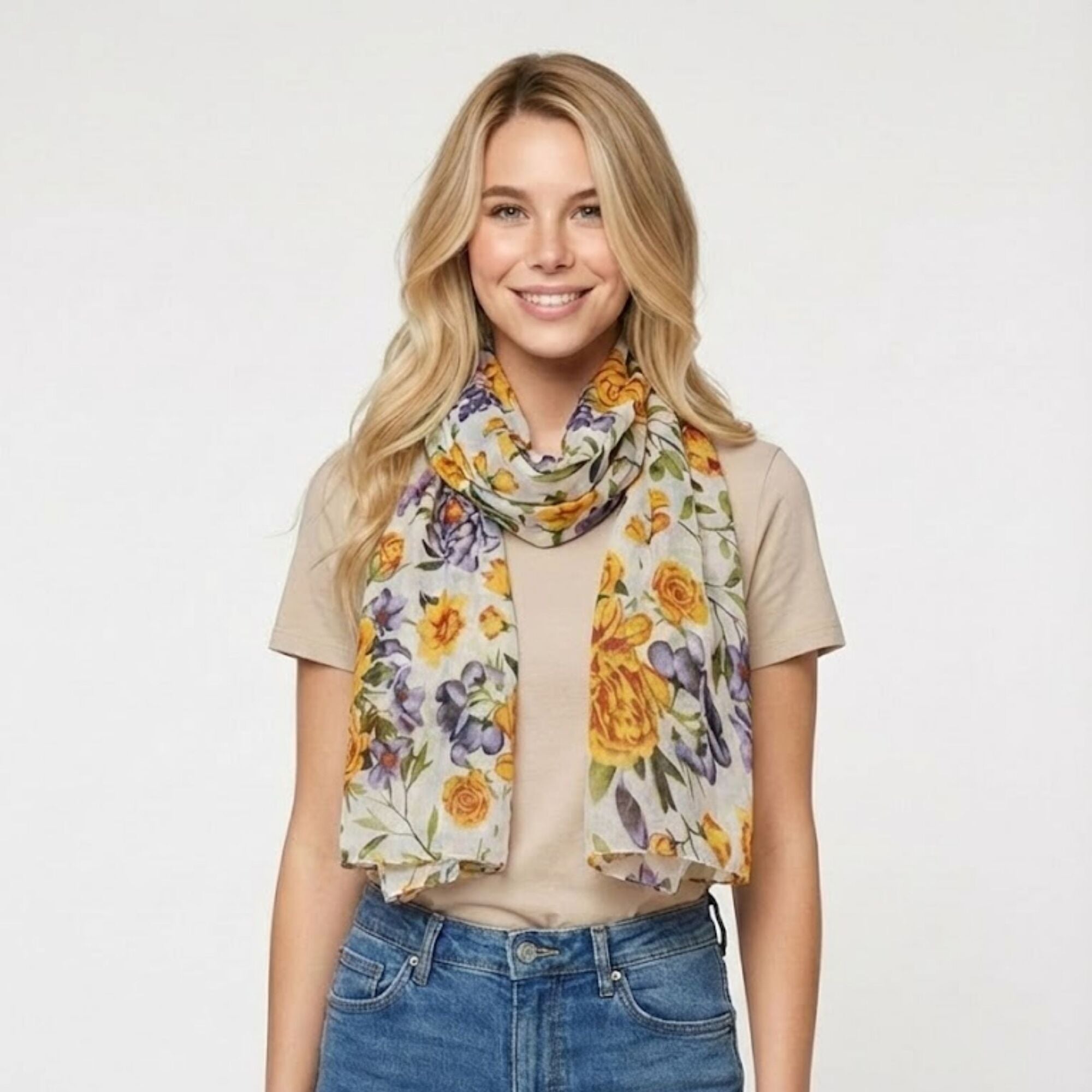 Taylor Hill Peony Rose Garden Scarf